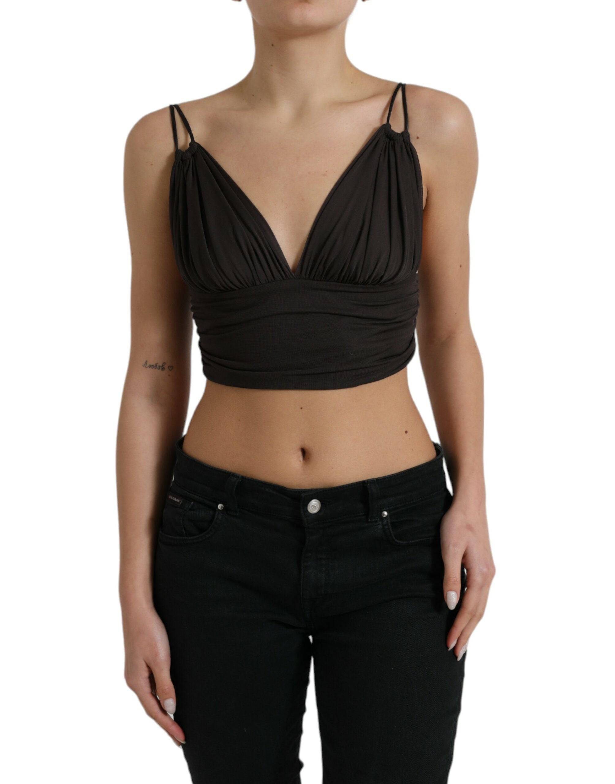 Dolce & Gabbana Elegant Sleeveless Cropped Tank Top - ACCEXO