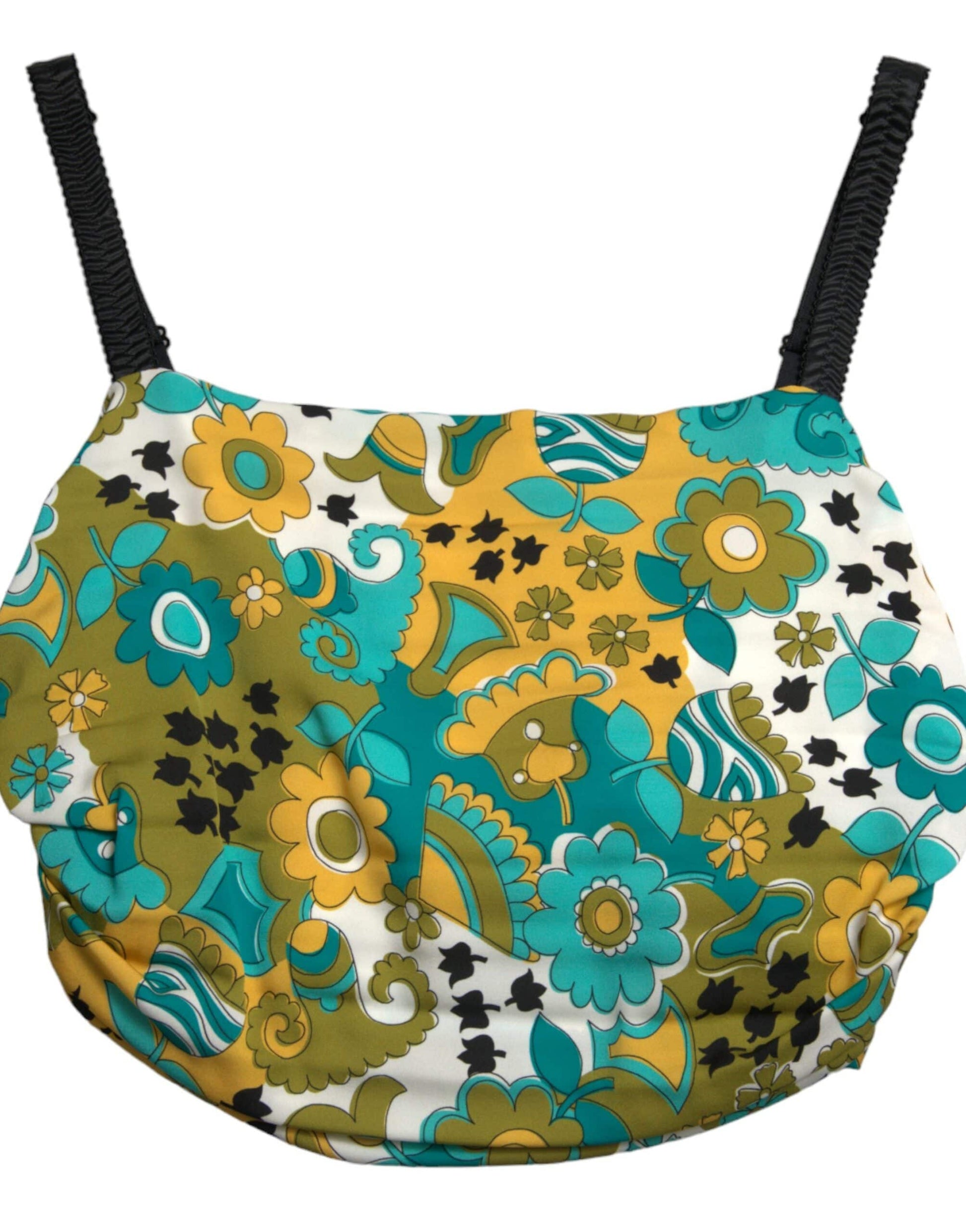 Dolce & Gabbana Elegant Floral Silk Blend Cropped Tank Top - ACCEXO