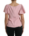 Dolce & Gabbana Chic Pink Bell Sleeve Top