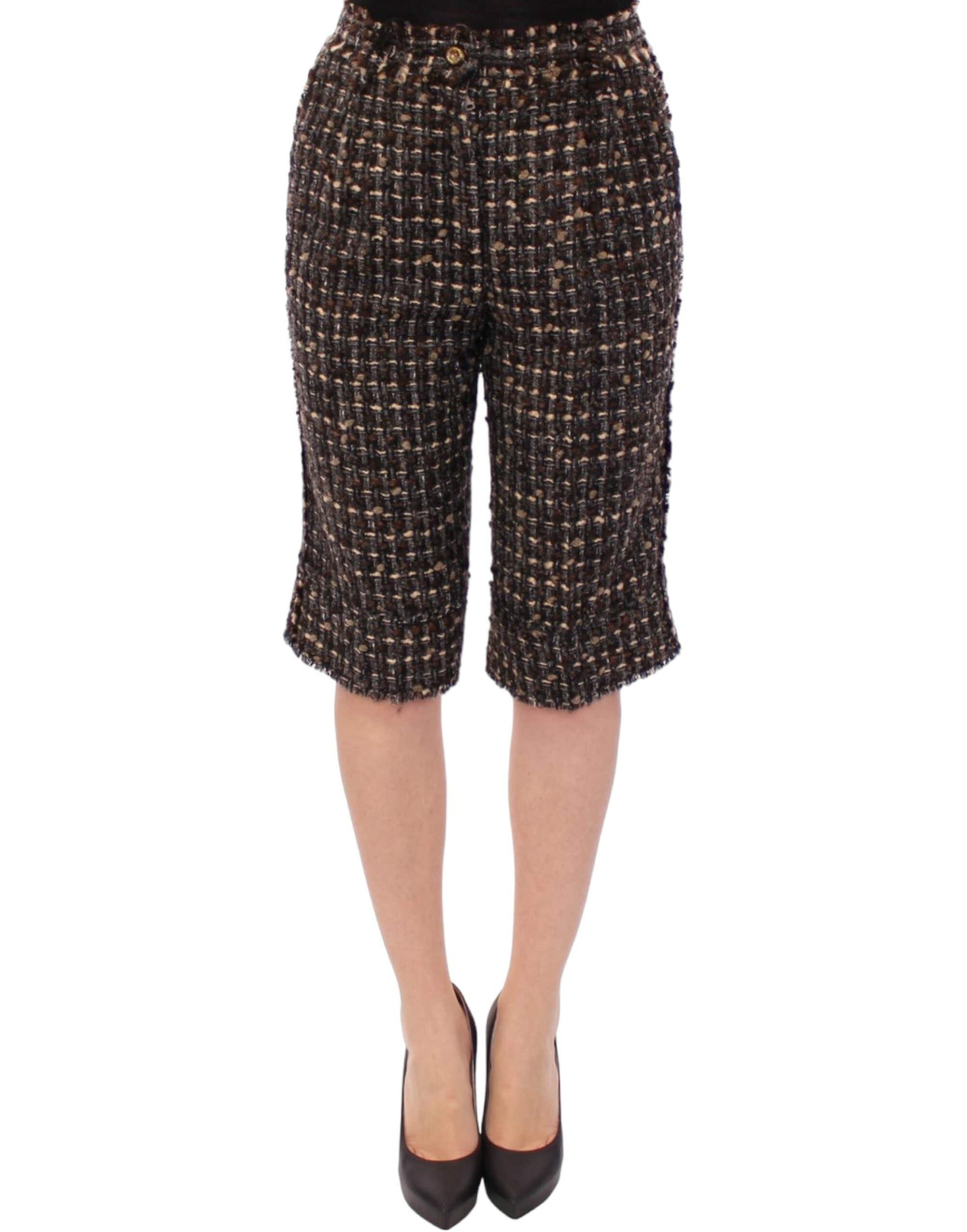 Dolce & Gabbana Elegant Multicolor Wool Blend Shorts - ACCEXO