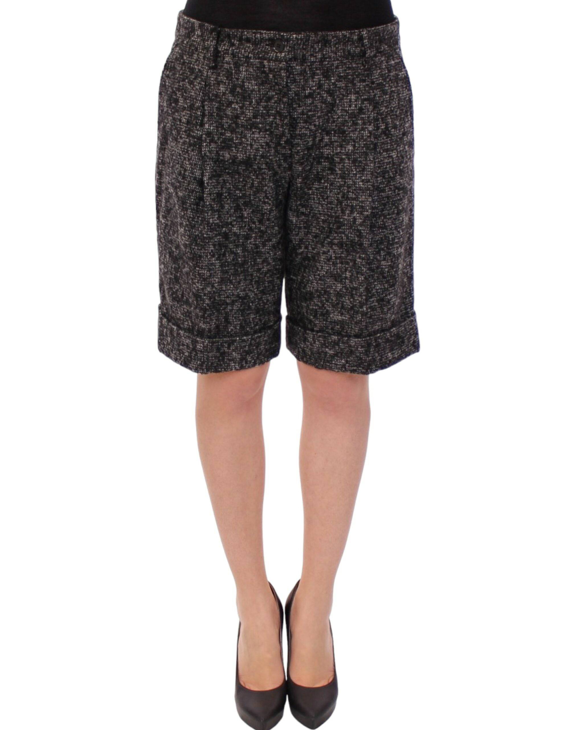 Dolce & Gabbana Elegant Gray Alpaca Blend Shorts - ACCEXO
