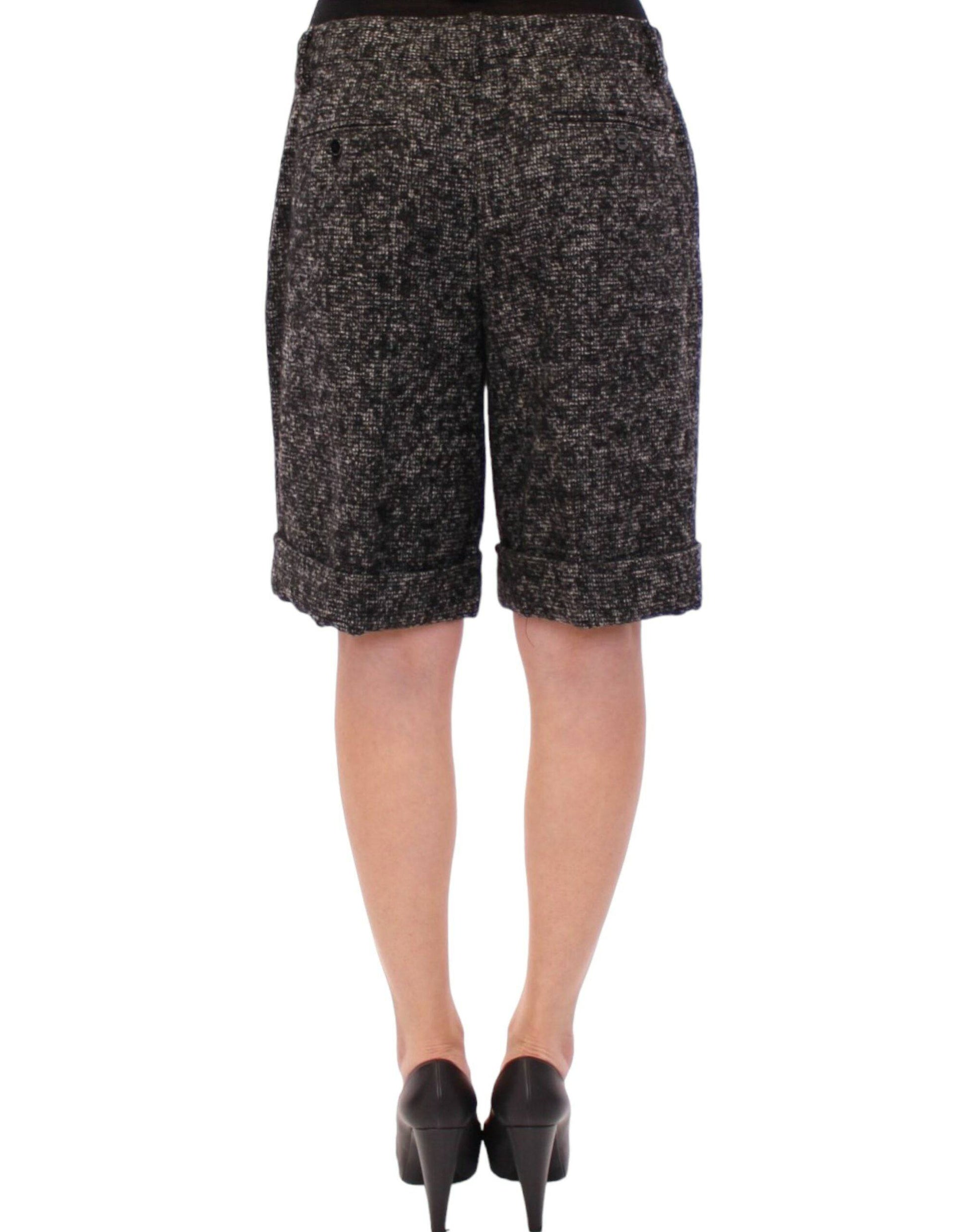 Dolce & Gabbana Elegant Gray Alpaca Blend Shorts - ACCEXO