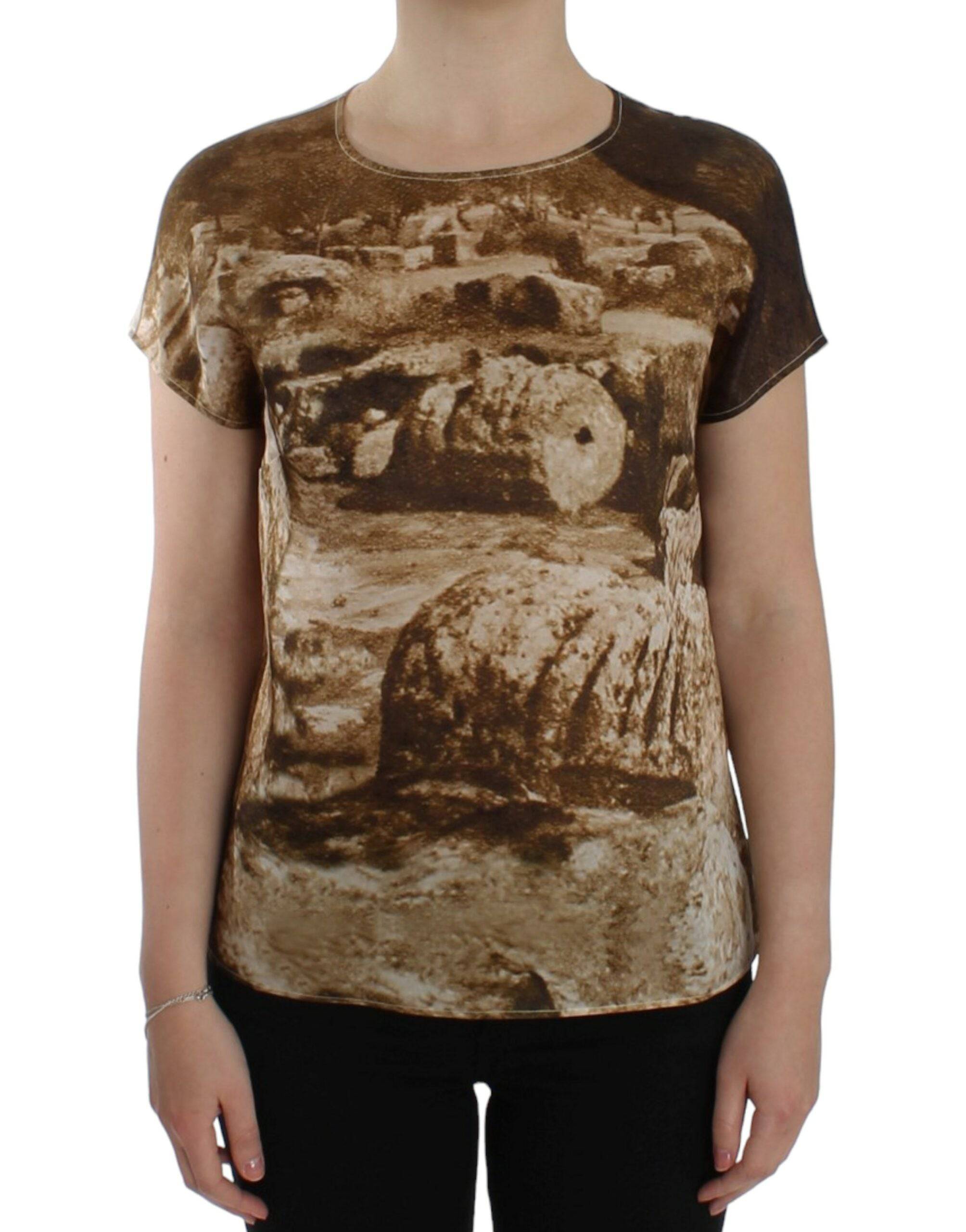 Dolce & Gabbana Enchanted Sicily Taormina Print Silk Blouse - ACCEXO