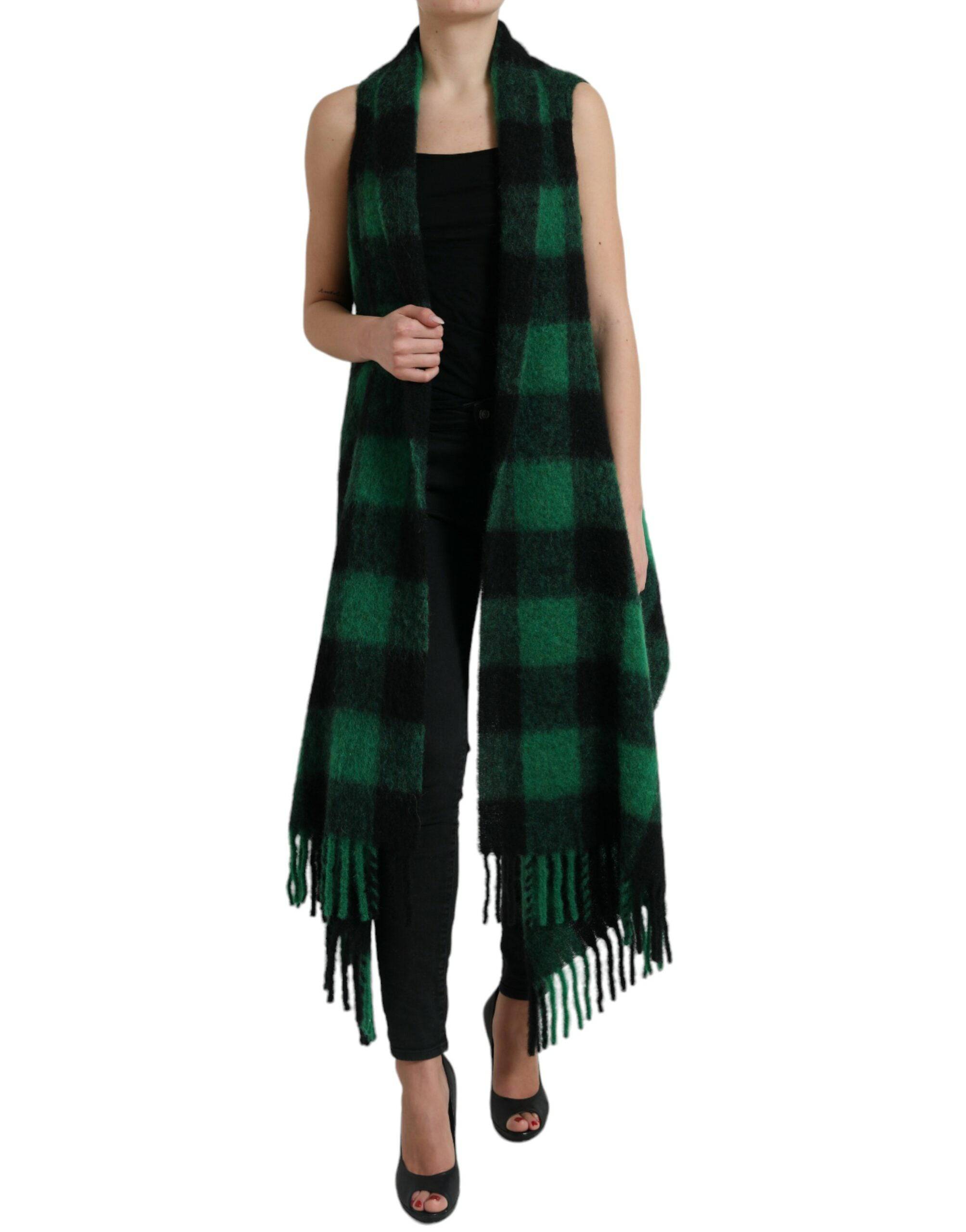 Dolce & Gabbana Elegant Checkered Poncho Jacket - ACCEXO
