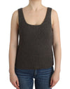 Ermanno Scervino Chic Gray Knit Crew Neck Top