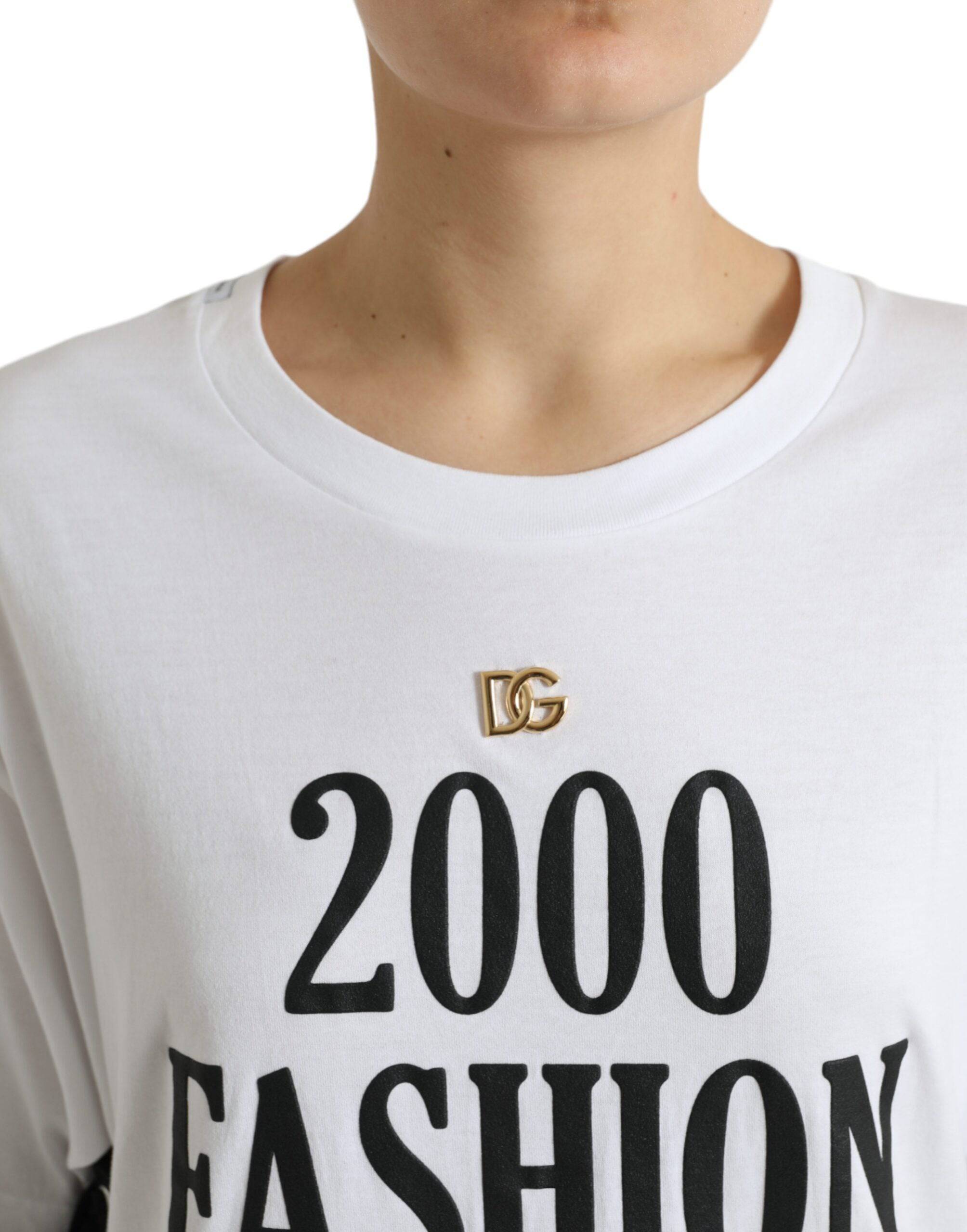 Dolce & Gabbana Elegant White Lace-Up Cotton Tee - ACCEXO