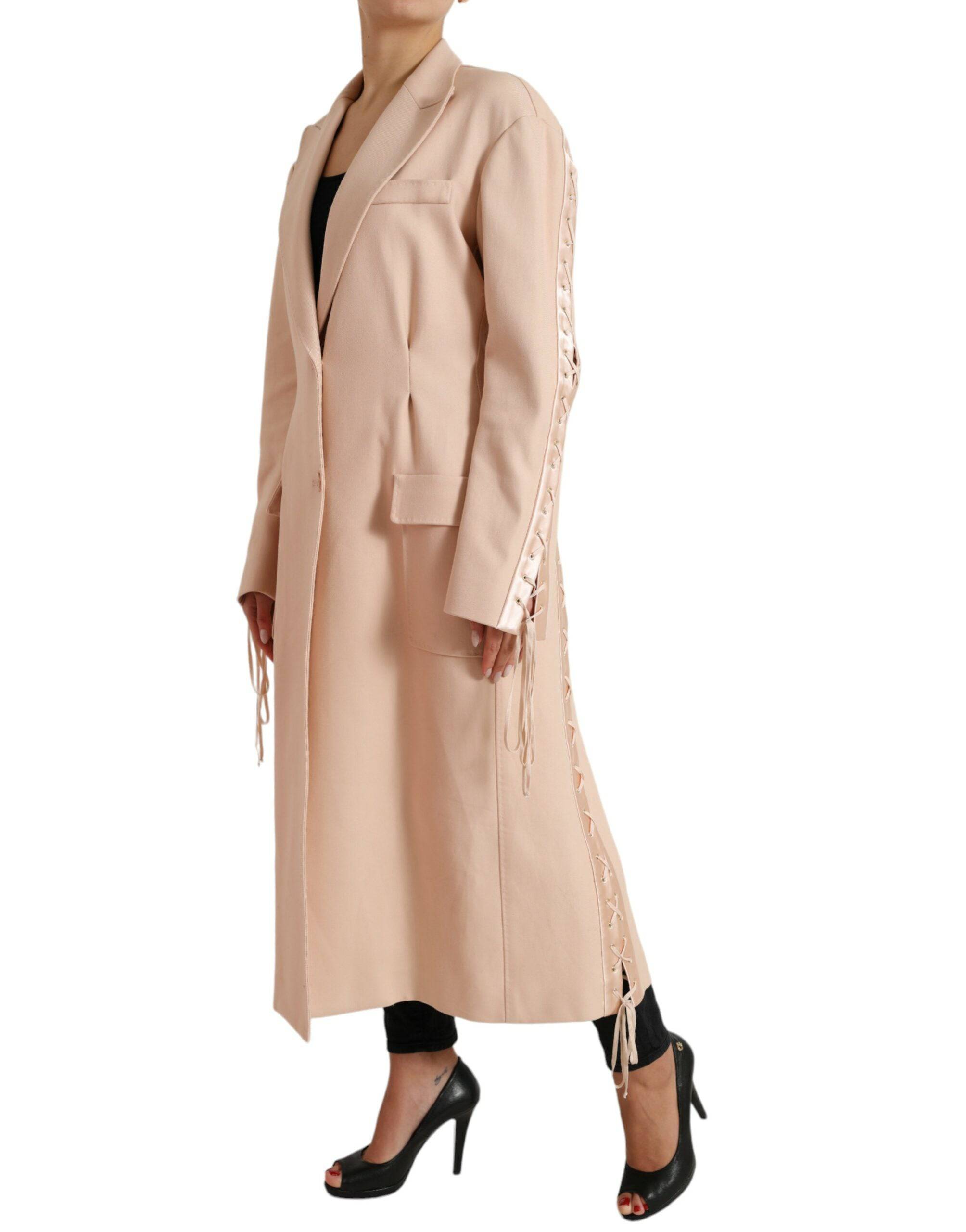 Dolce & Gabbana Elegant Beige Single-Breasted Trench Coat - ACCEXO