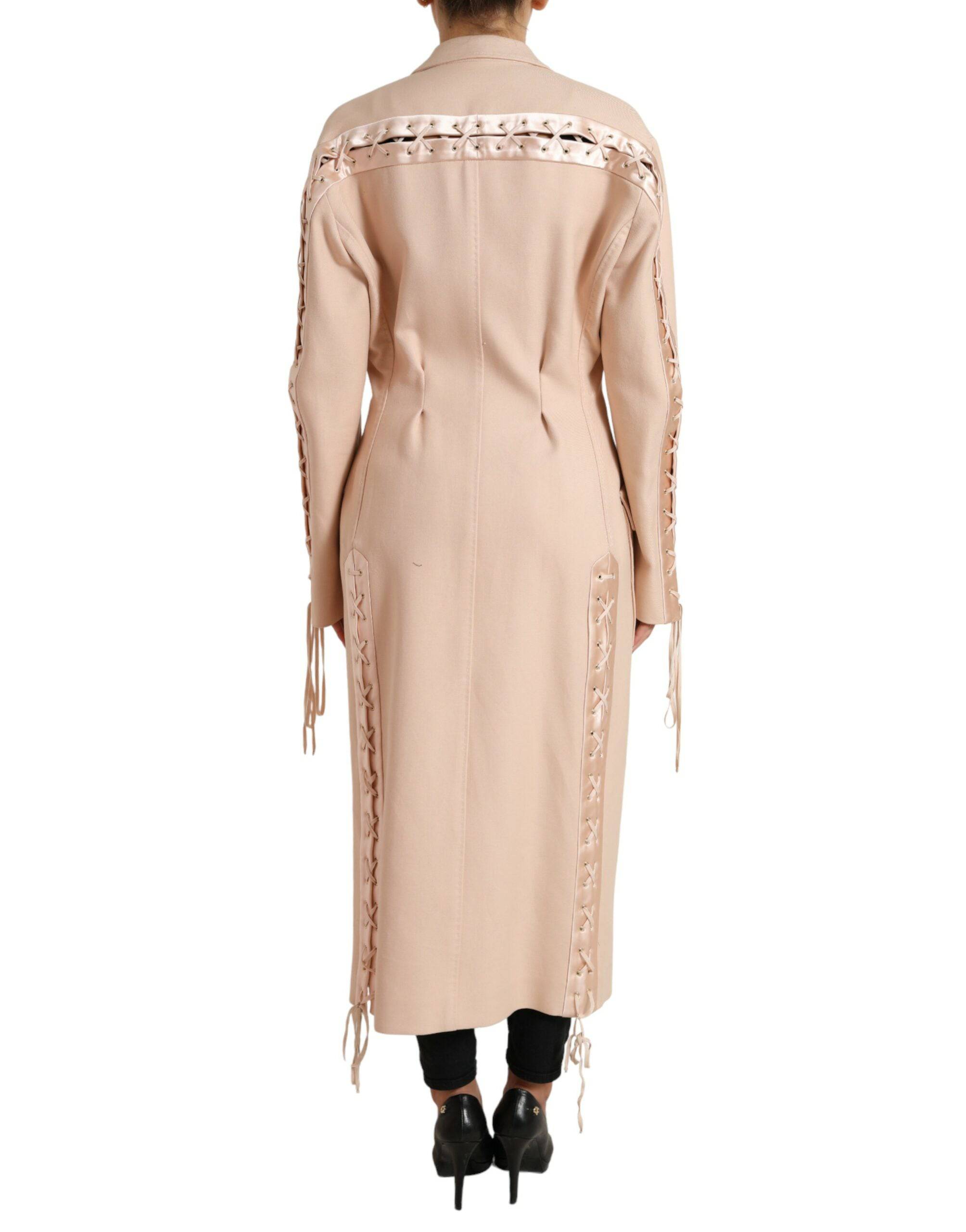 Dolce & Gabbana Elegant Beige Single-Breasted Trench Coat - ACCEXO