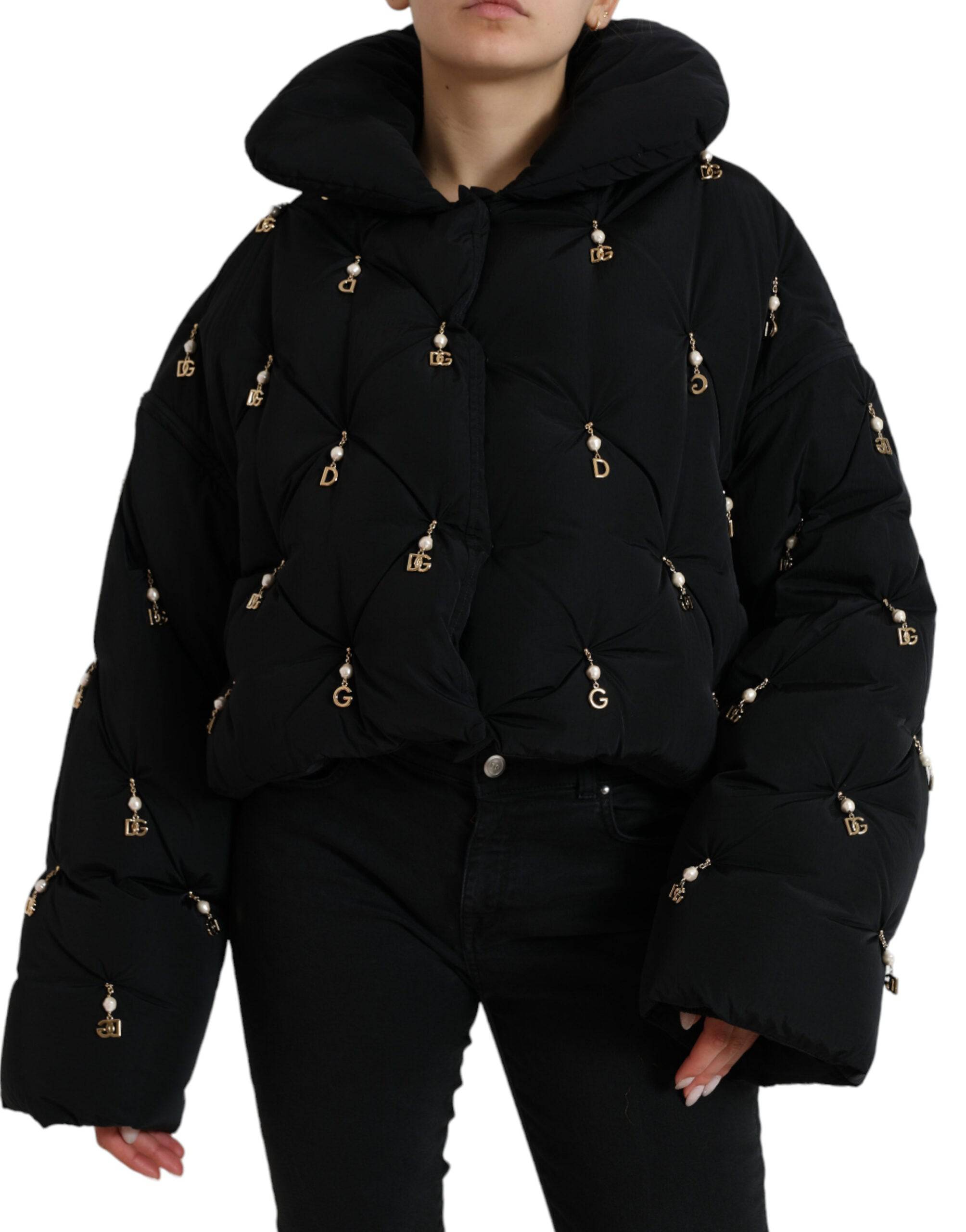 Dolce & Gabbana Elegant Quilted Jacket with Pearl Embellishment - ACCEXO