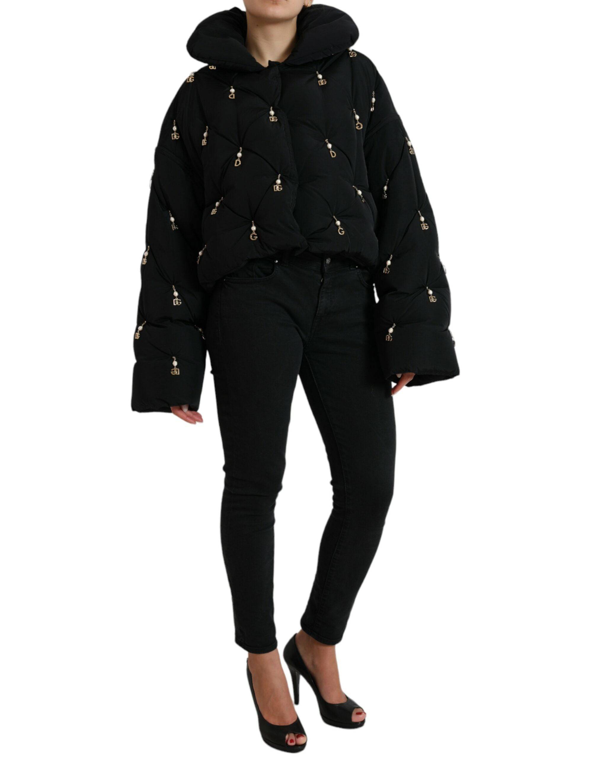 Dolce & Gabbana Elegant Quilted Jacket with Pearl Embellishment - ACCEXO