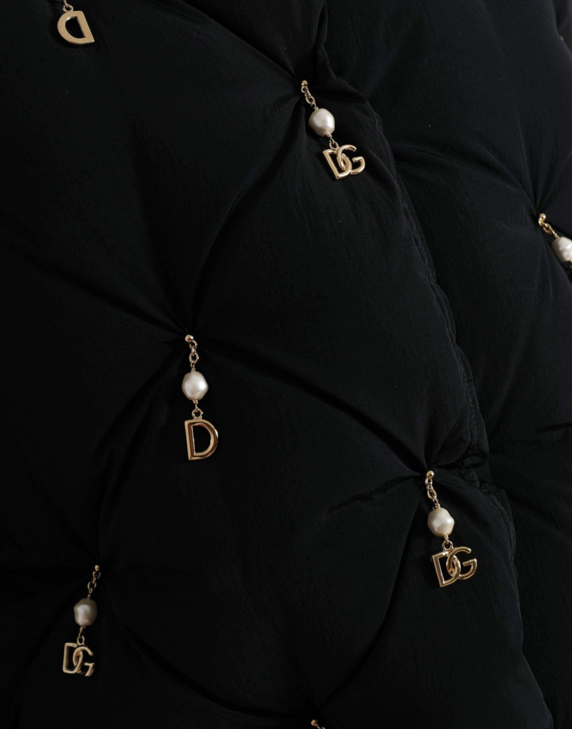 Dolce & Gabbana Elegant Quilted Jacket with Pearl Embellishment - ACCEXO
