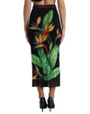 Dolce & Gabbana Floral High Waist Silk Midi Skirt