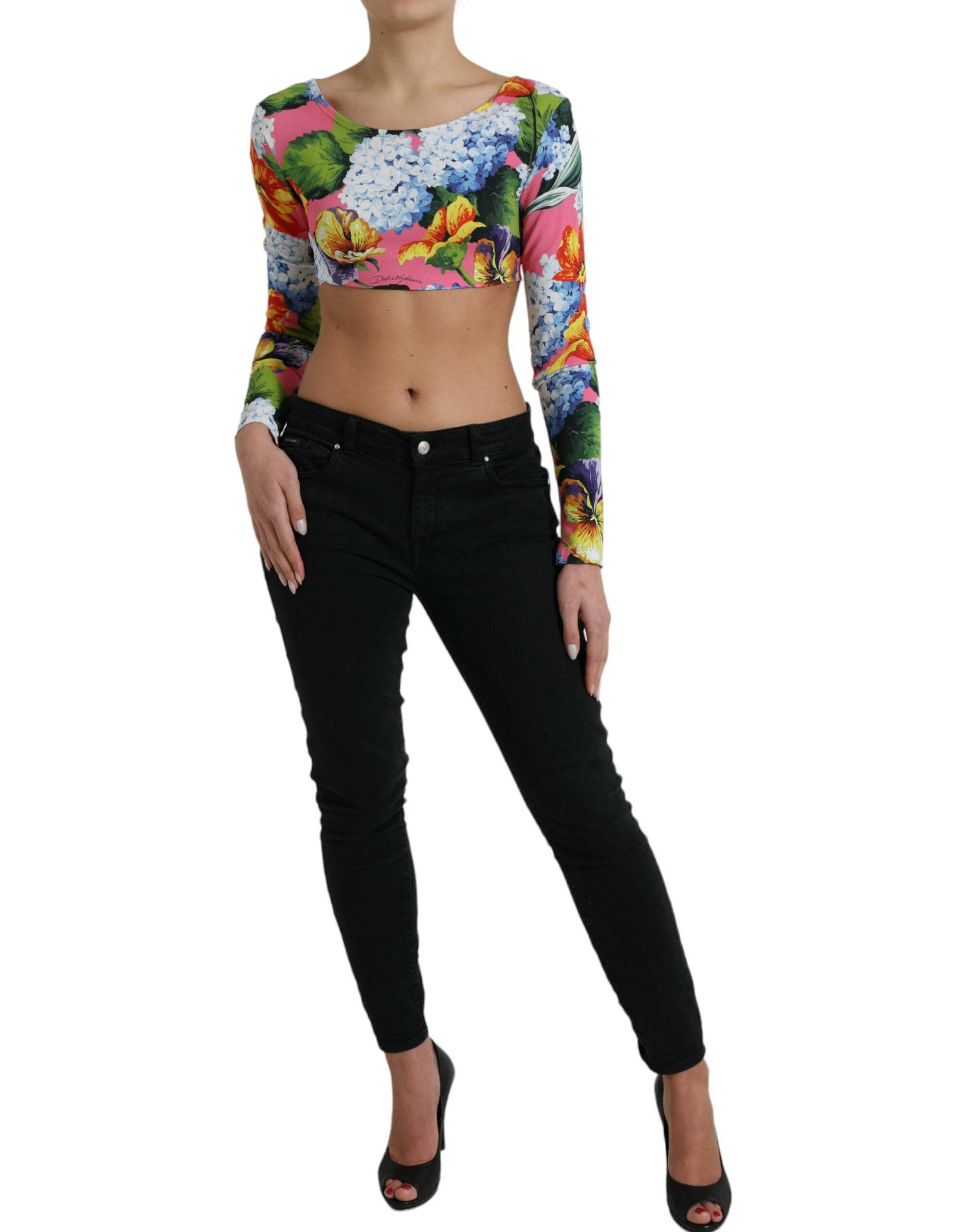 Dolce & Gabbana Floral Elegance Cropped Blouse - ACCEXO