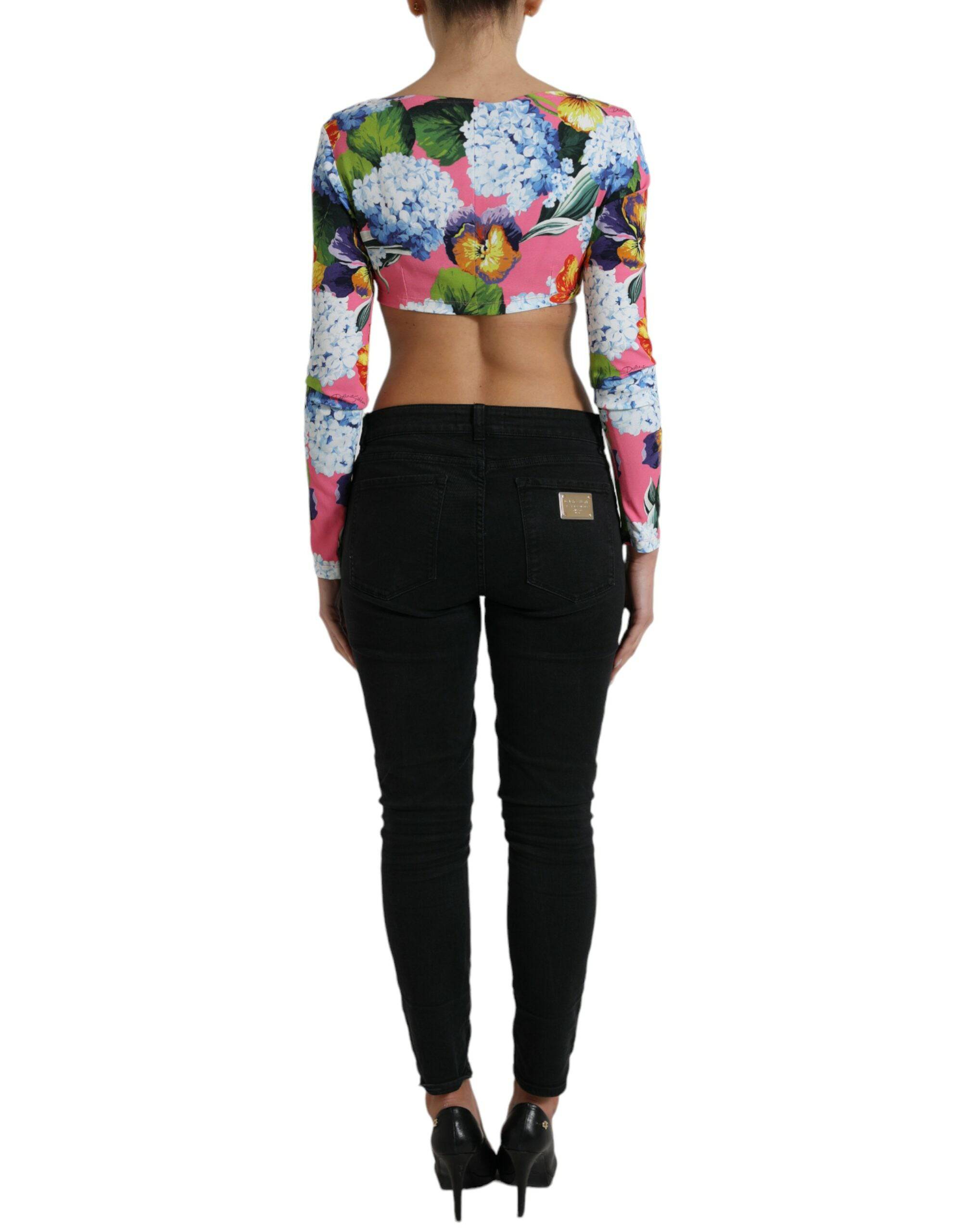 Dolce & Gabbana Floral Elegance Cropped Blouse - ACCEXO