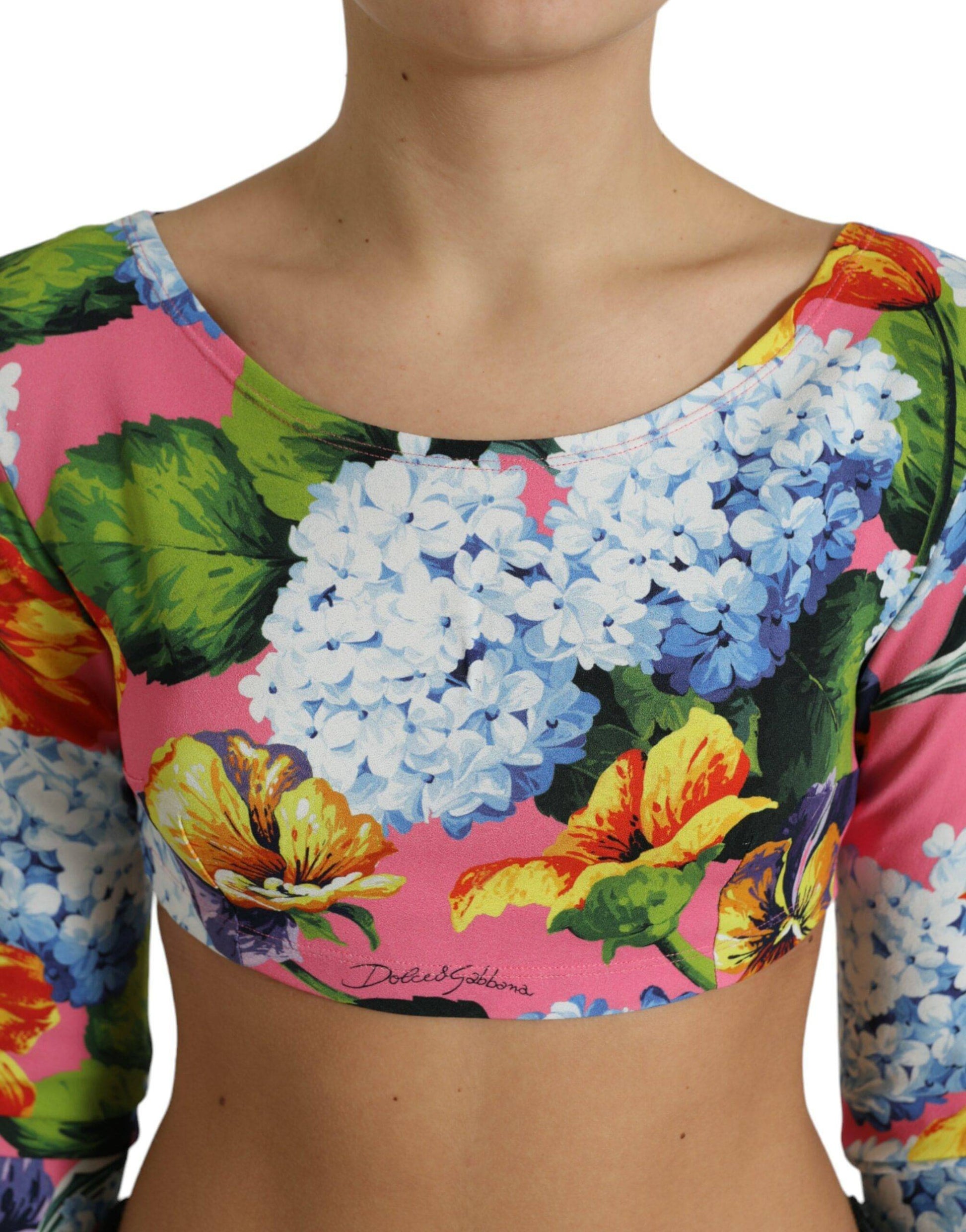 Dolce & Gabbana Floral Elegance Cropped Blouse - ACCEXO