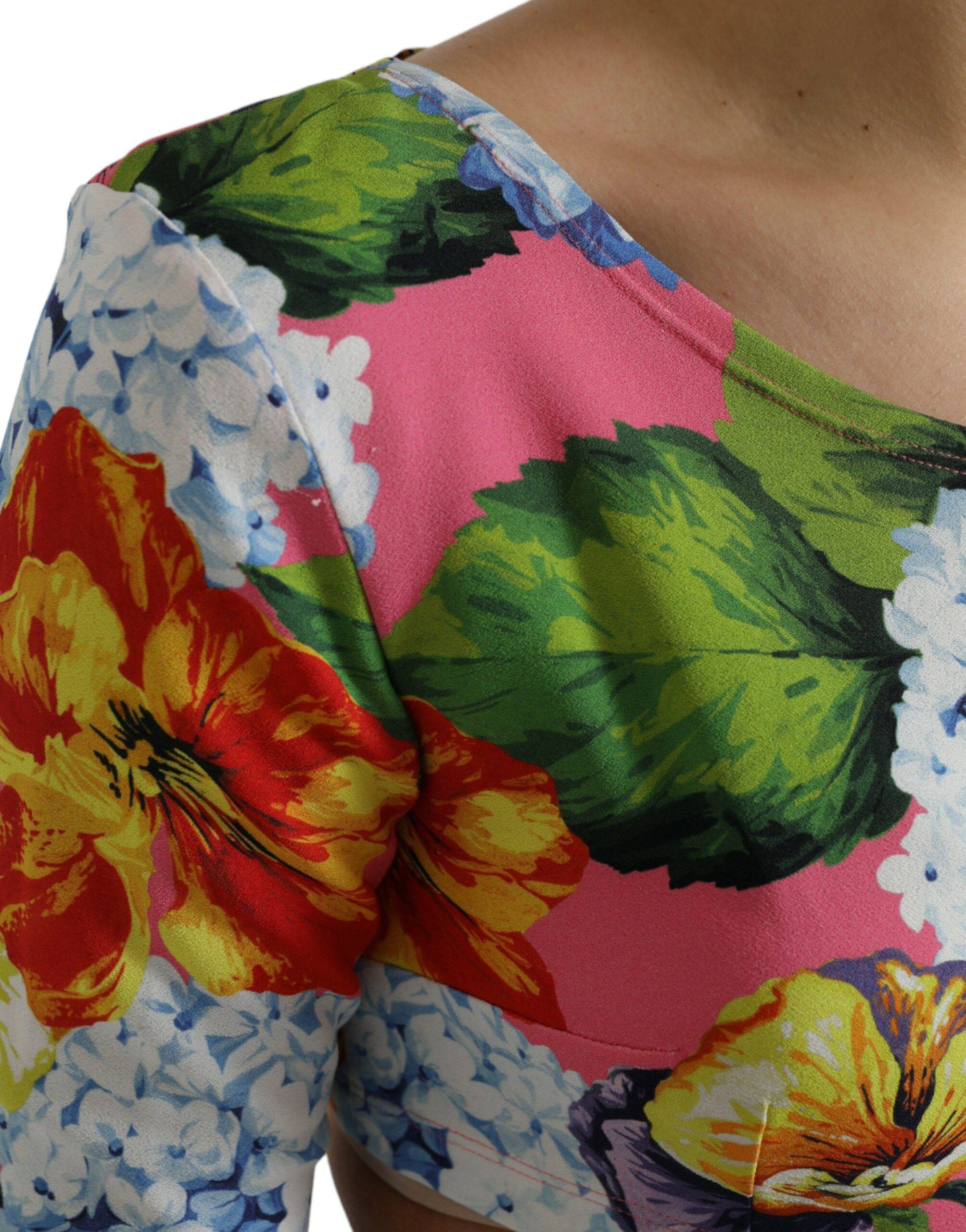 Dolce & Gabbana Floral Elegance Cropped Blouse - ACCEXO