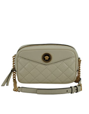 Versace Elegant White Lamb Leather Camera Bag - ACCEXO