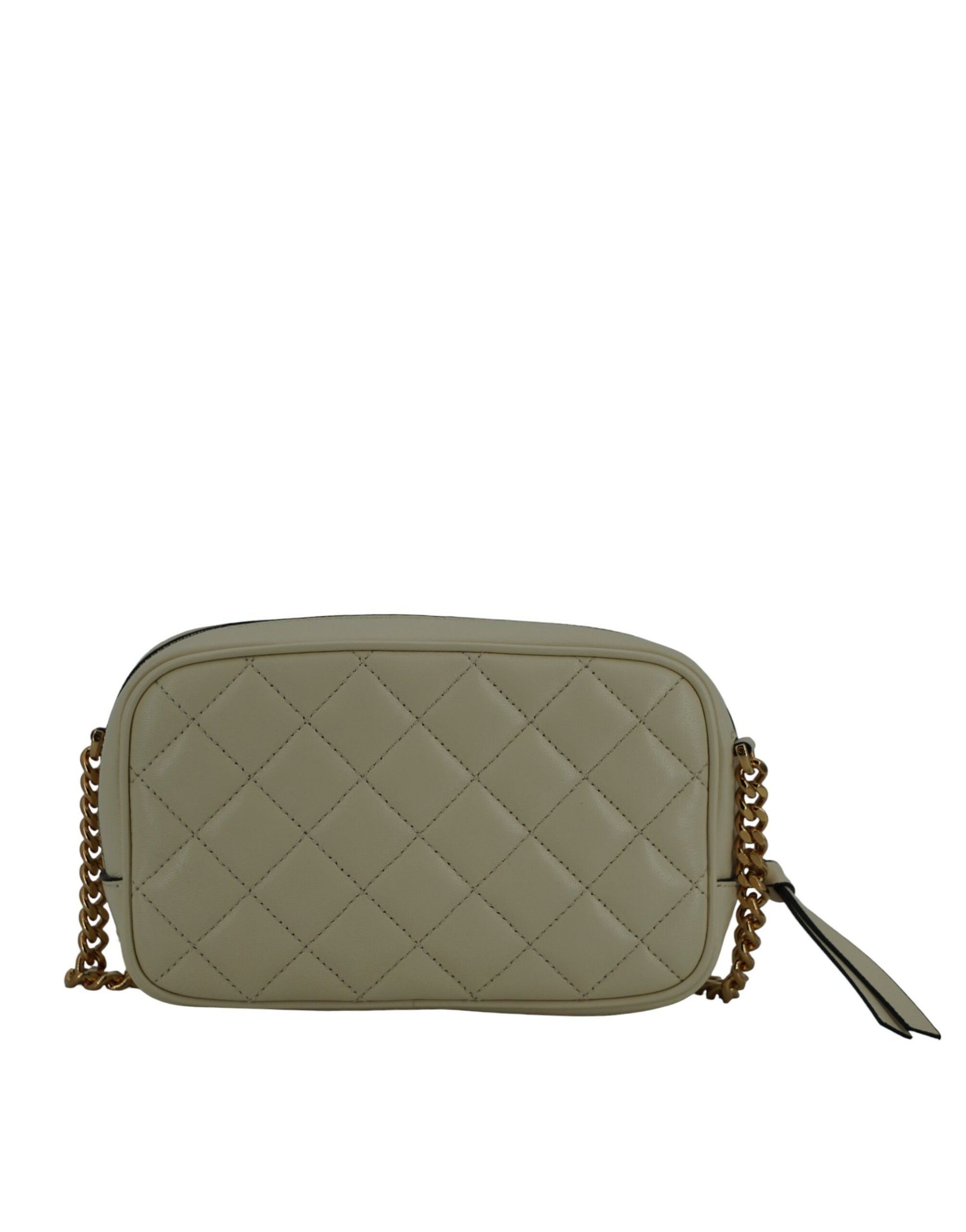 Versace Elegant White Lamb Leather Camera Bag - ACCEXO