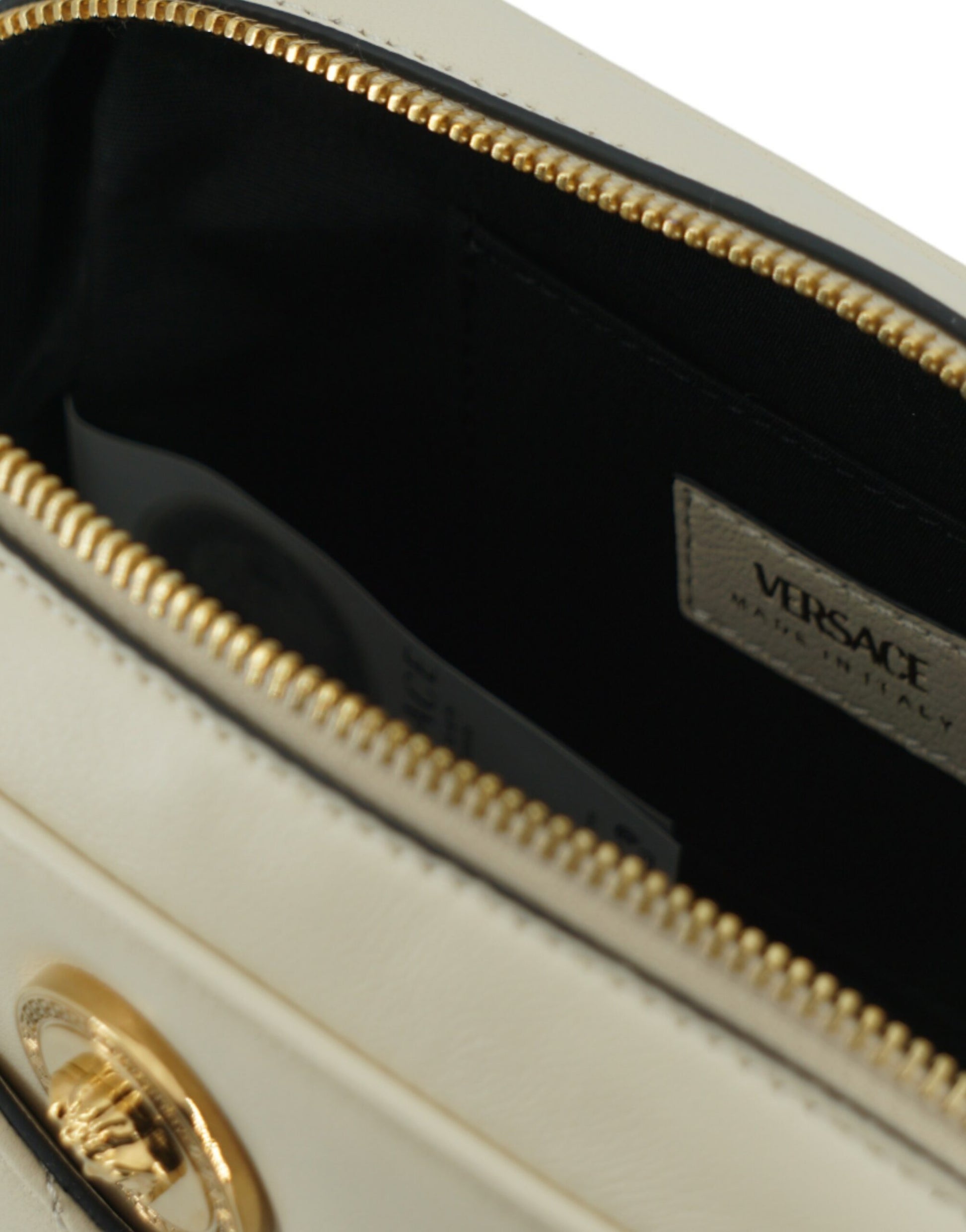 Versace Elegant White Lamb Leather Camera Bag - ACCEXO