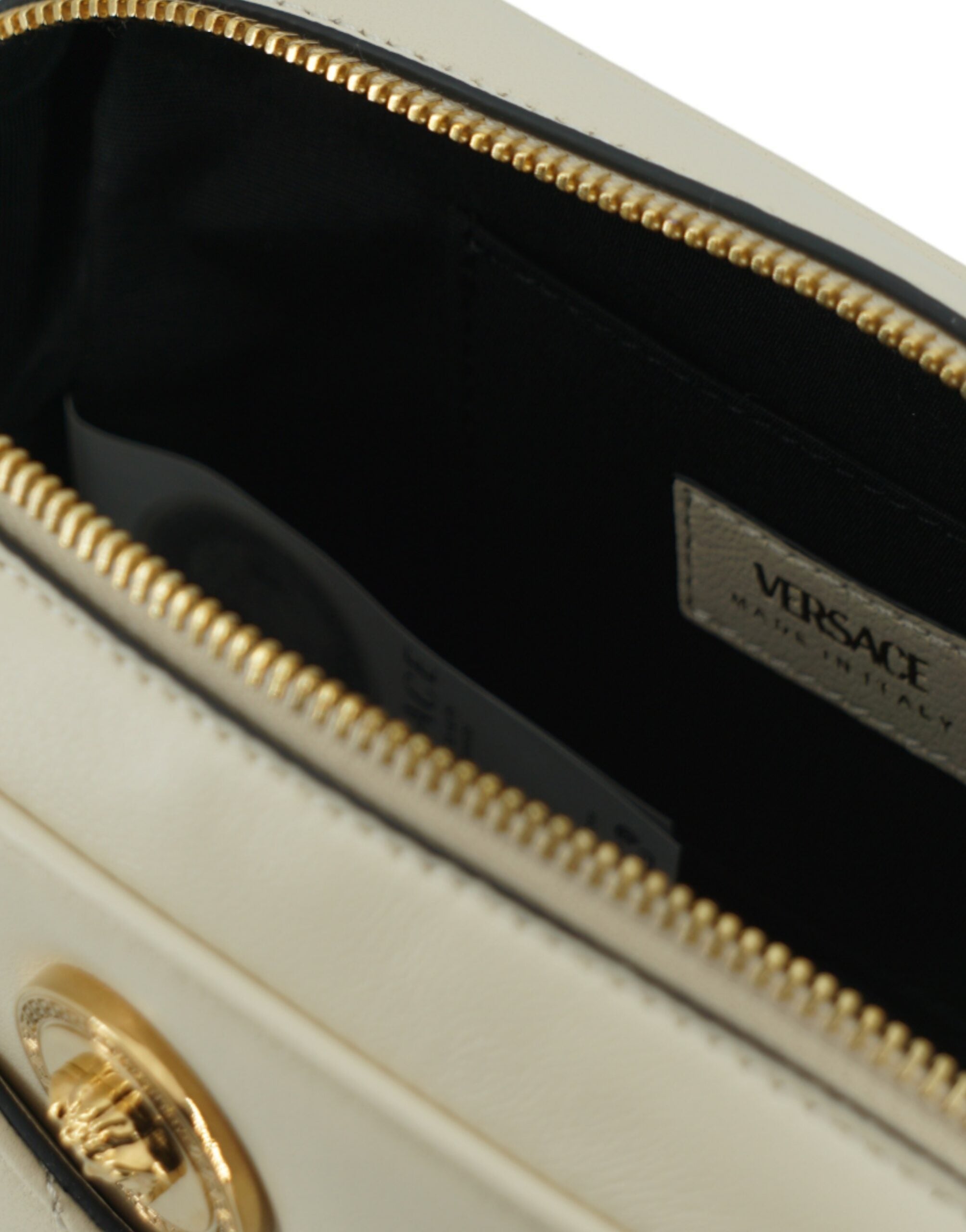 Versace Elegant White Lamb Leather Camera Bag - ACCEXO