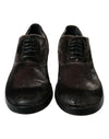 Dolce & Gabbana Elegant Brown Velvet Oxford Lace-up Shoes