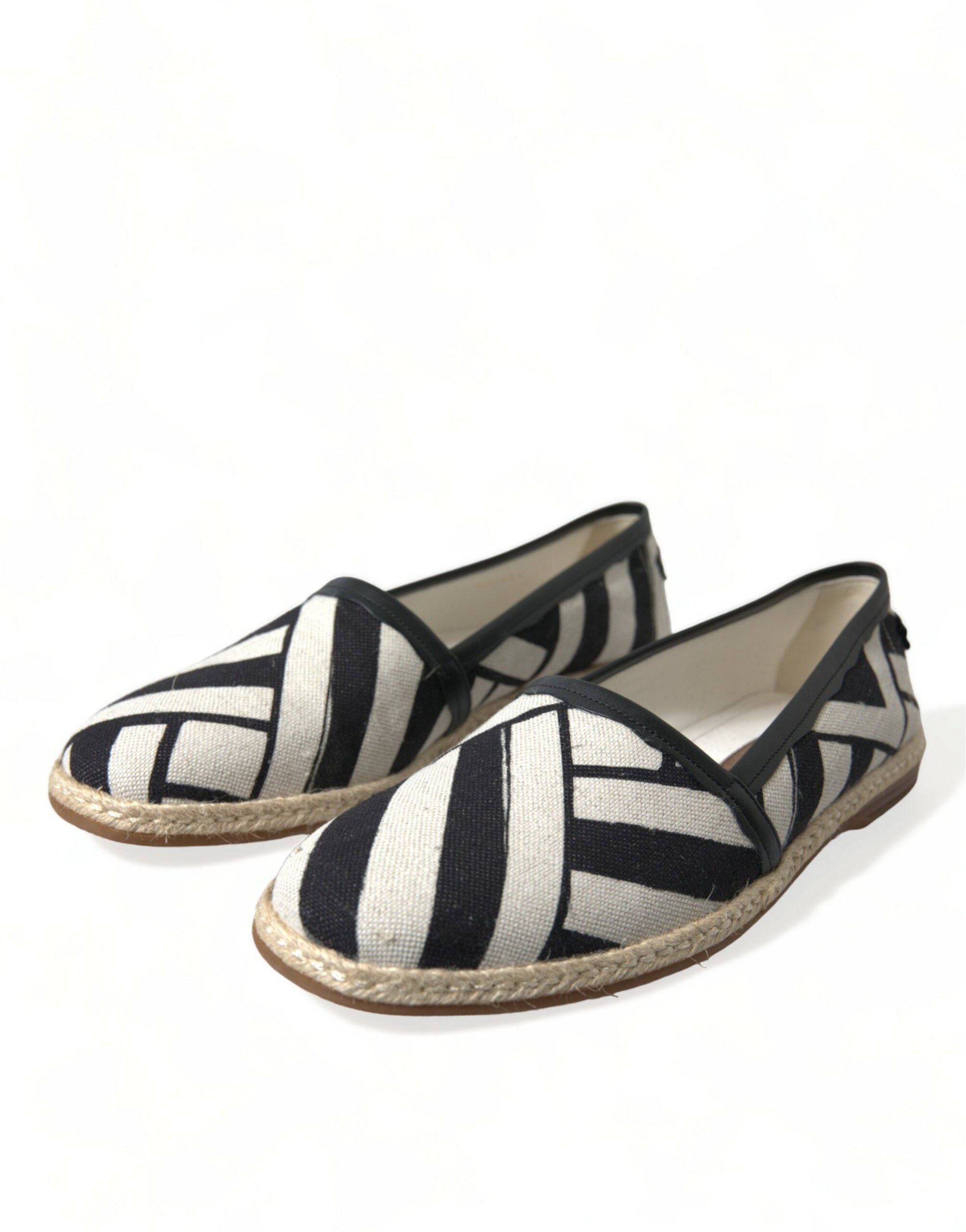 Dolce & Gabbana Chic Striped Canvas Espadrilles - ACCEXO
