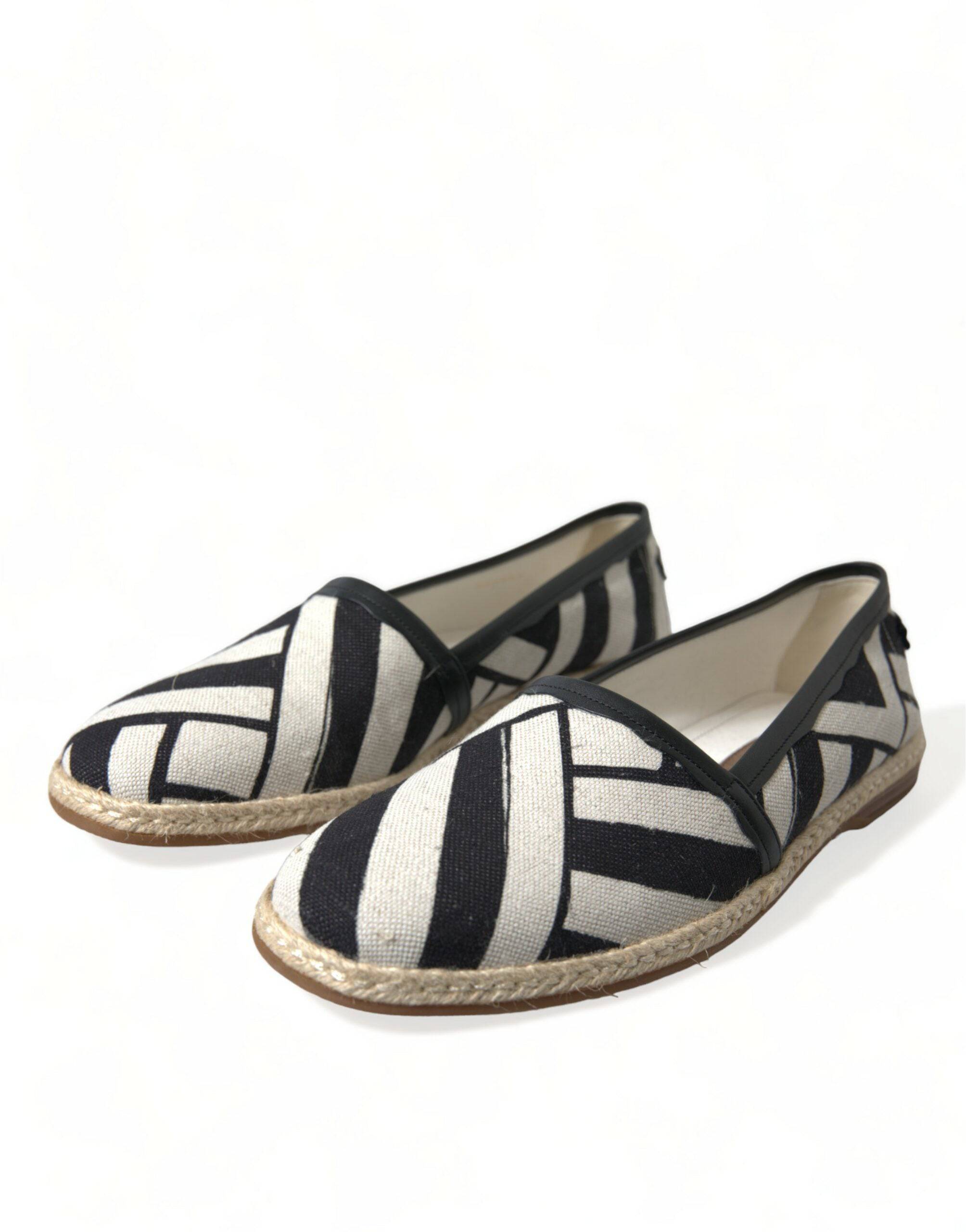 Dolce & Gabbana Chic Striped Canvas Espadrilles - ACCEXO