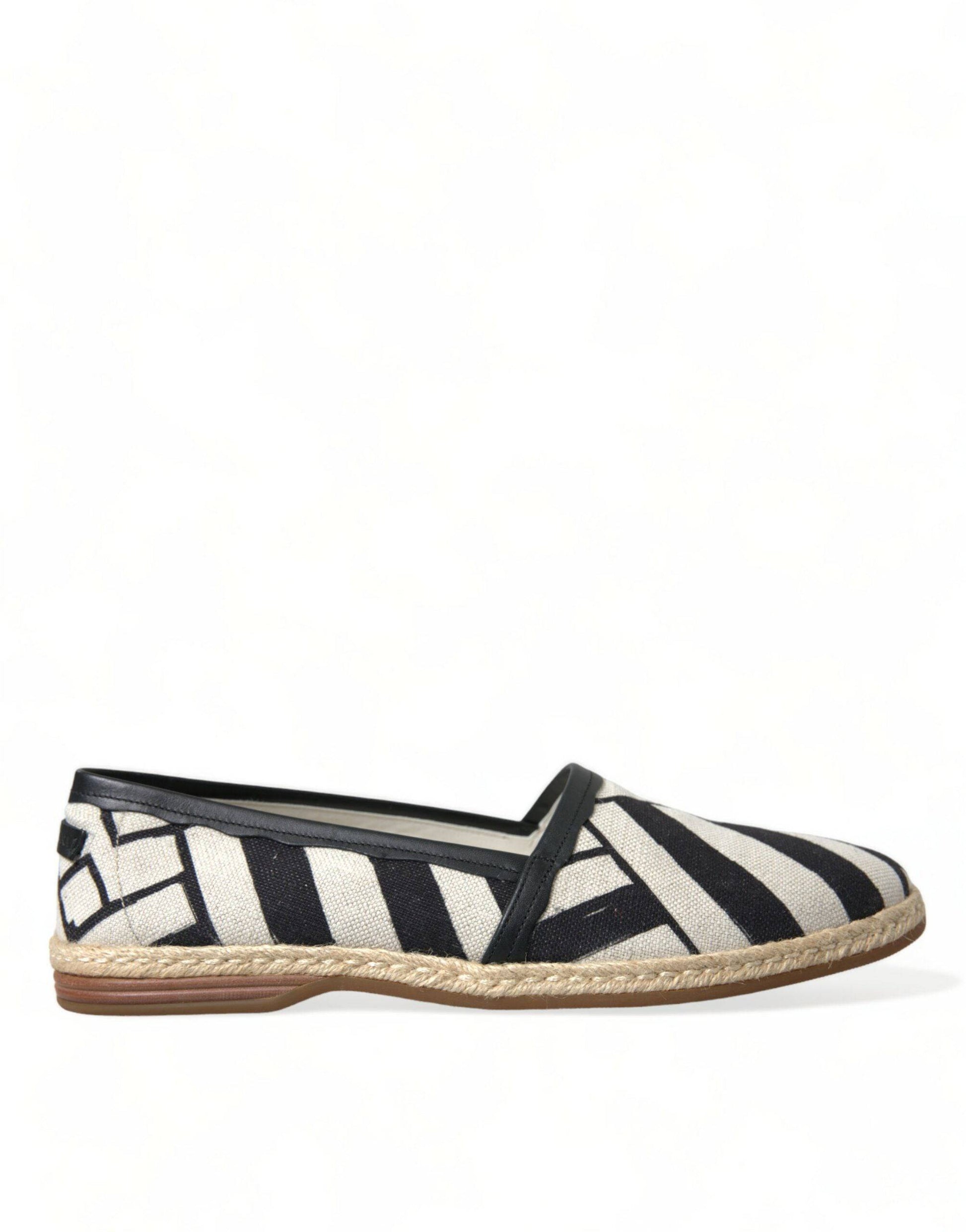 Dolce & Gabbana Chic Striped Canvas Espadrilles - ACCEXO