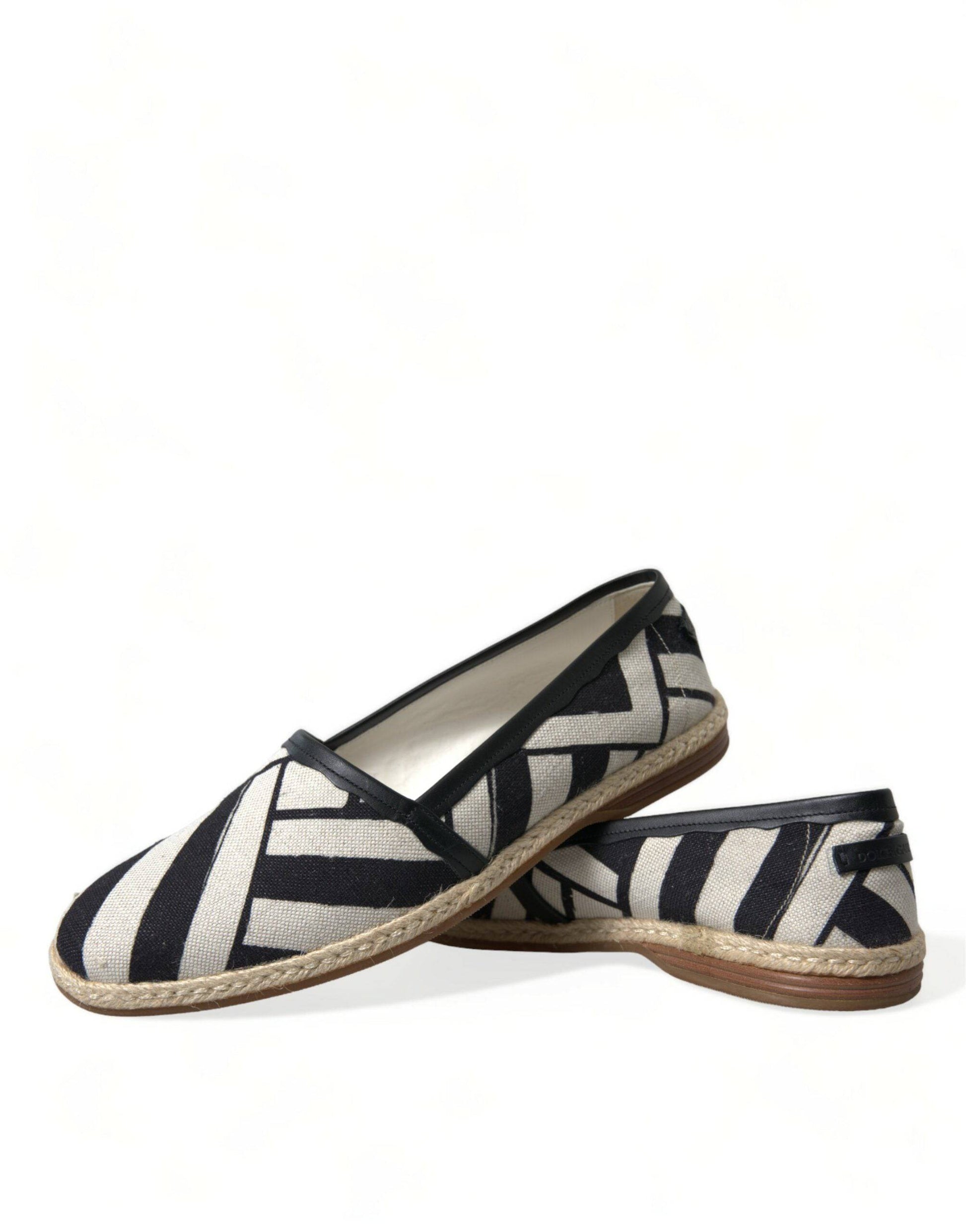 Dolce & Gabbana Chic Striped Canvas Espadrilles - ACCEXO