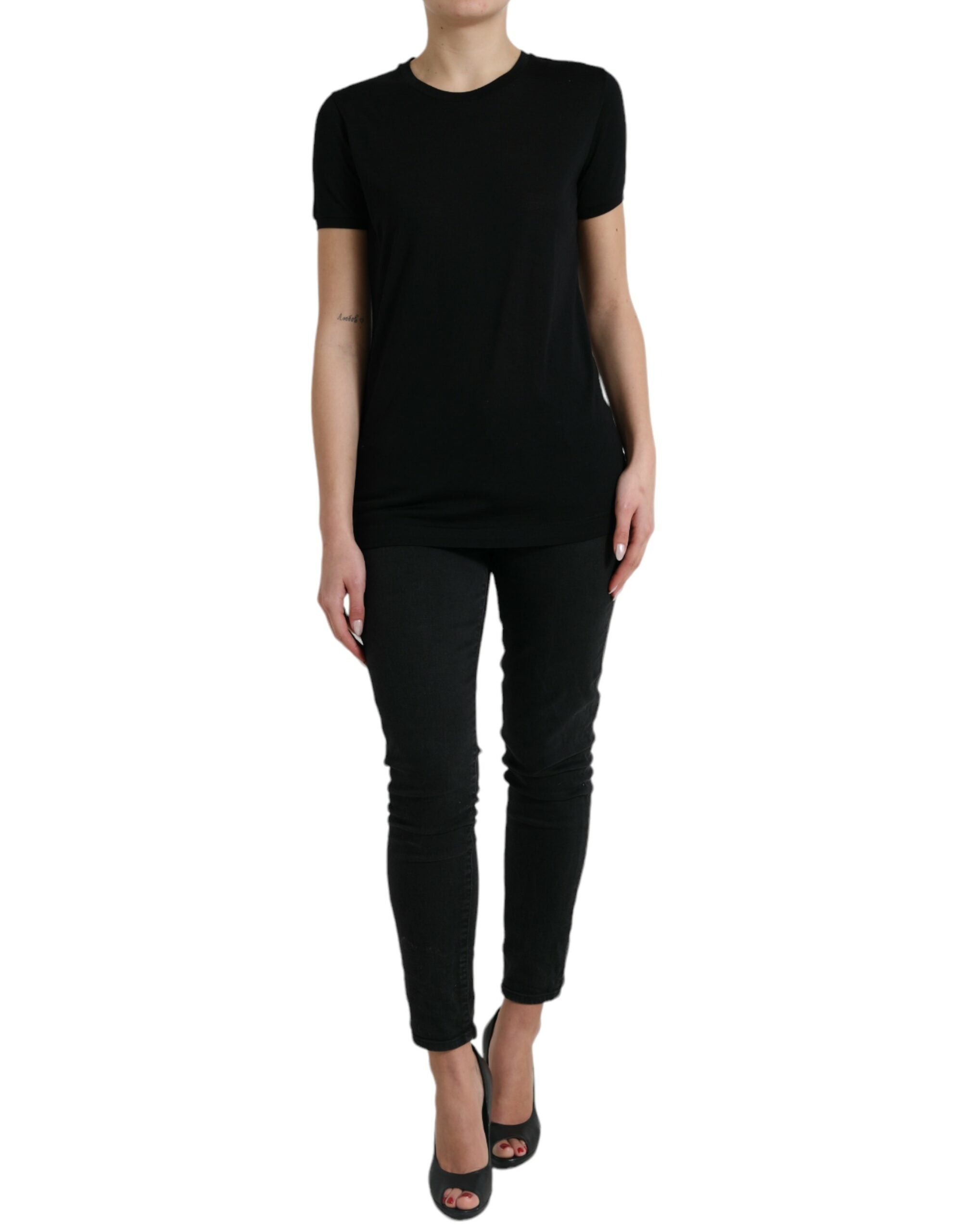 Dolce & Gabbana Elegant Wool Crew Neck Tee - ACCEXO