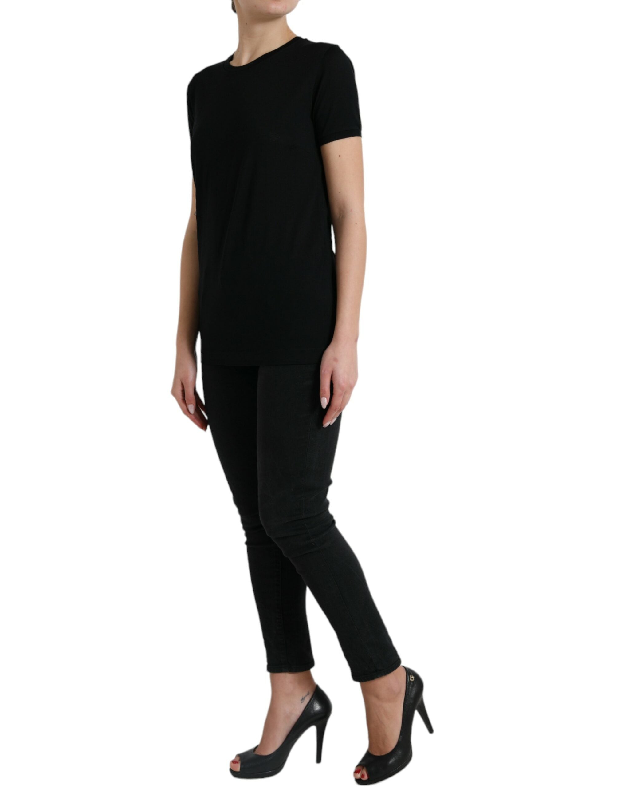 Dolce & Gabbana Elegant Wool Crew Neck Tee - ACCEXO