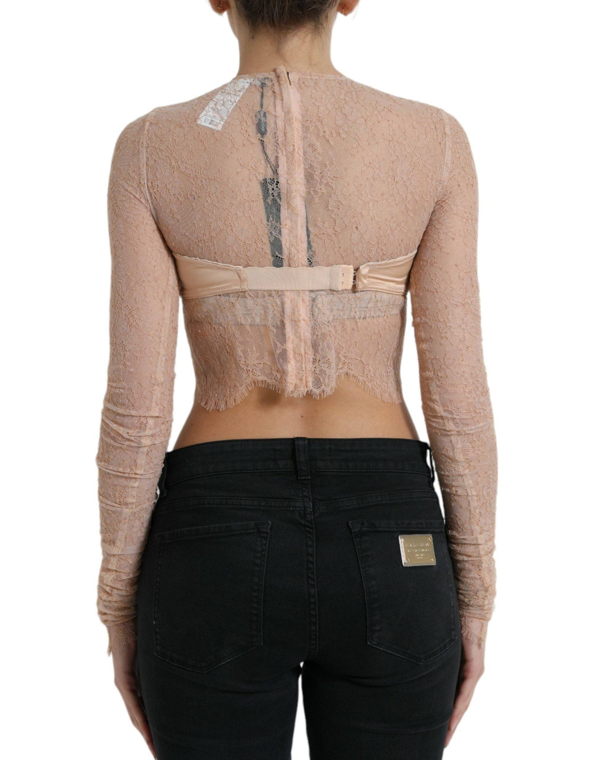 Dolce & Gabbana Elegant Lace Bustier Cropped Top - ACCEXO