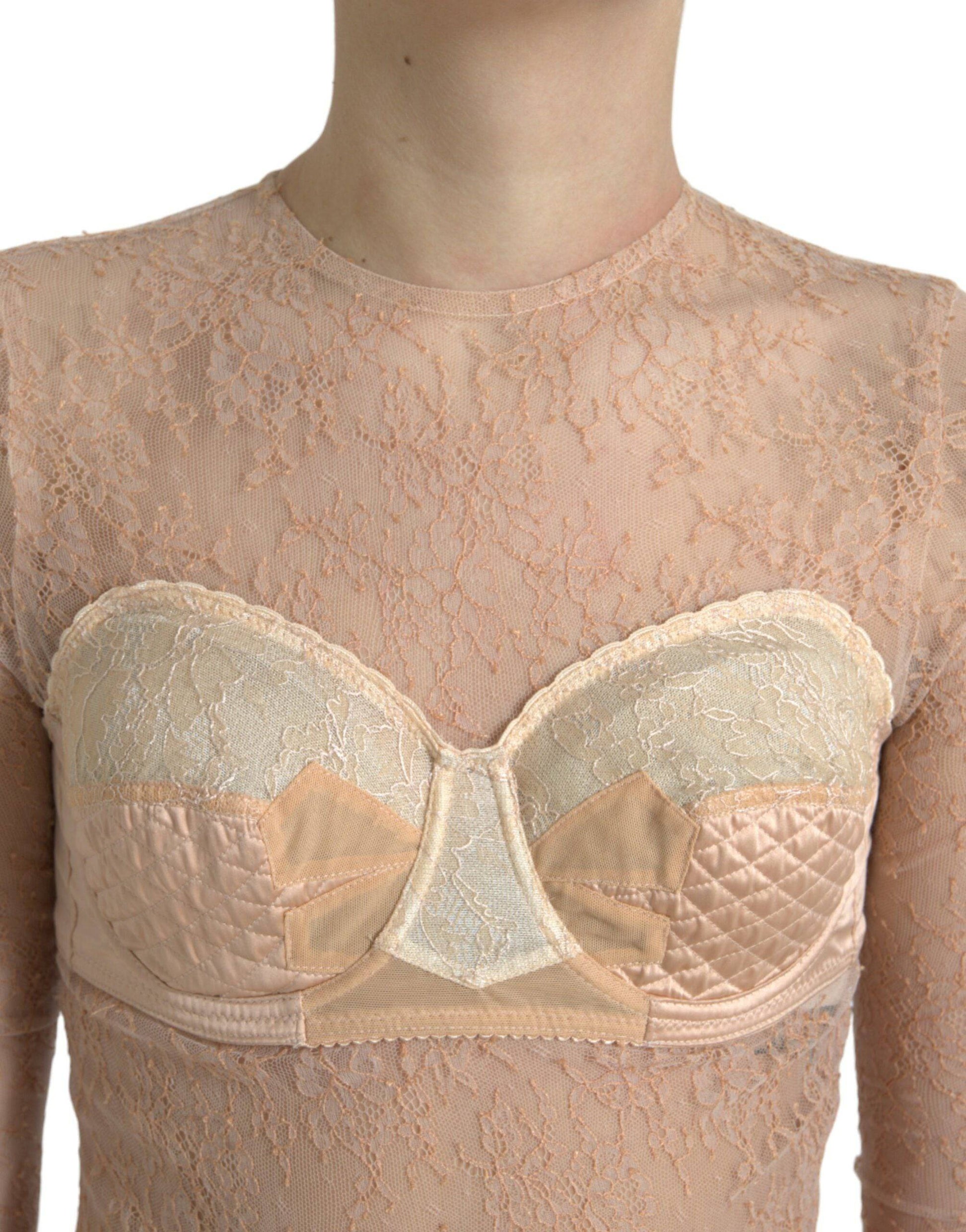 Dolce & Gabbana Elegant Lace Bustier Cropped Top - ACCEXO
