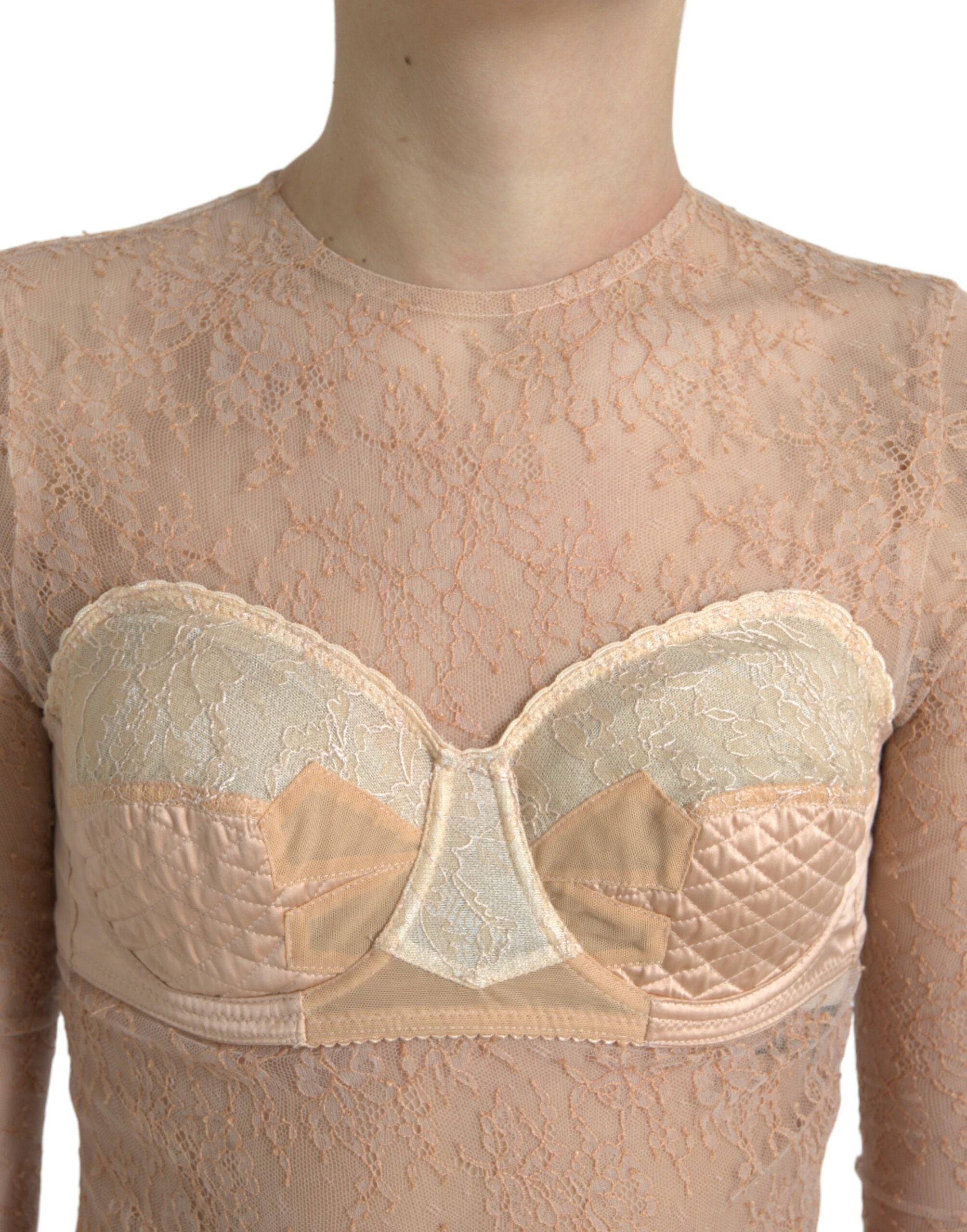 Dolce & Gabbana Elegant Lace Bustier Cropped Top - ACCEXO