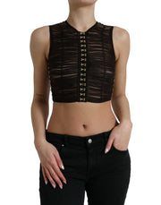 Dolce & Gabbana Embellished Cropped Sleeveless Top - ACCEXO