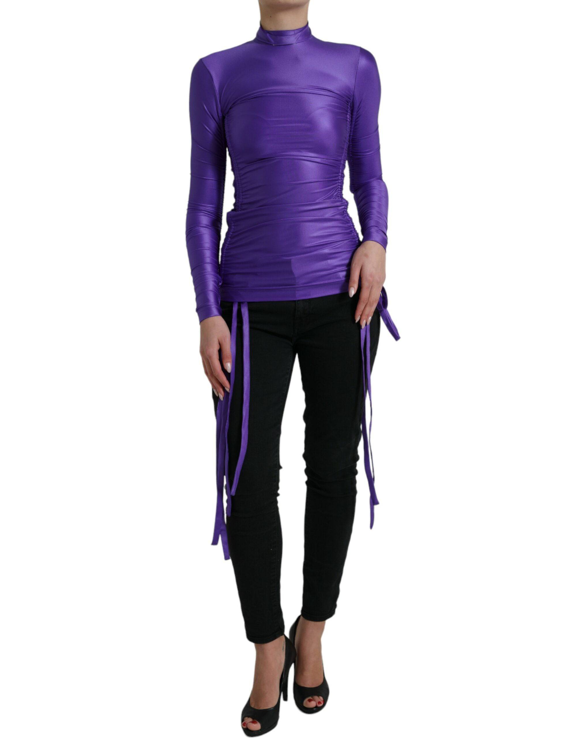 Dolce & Gabbana Elegant Long Sleeve Zip-Back Top - ACCEXO