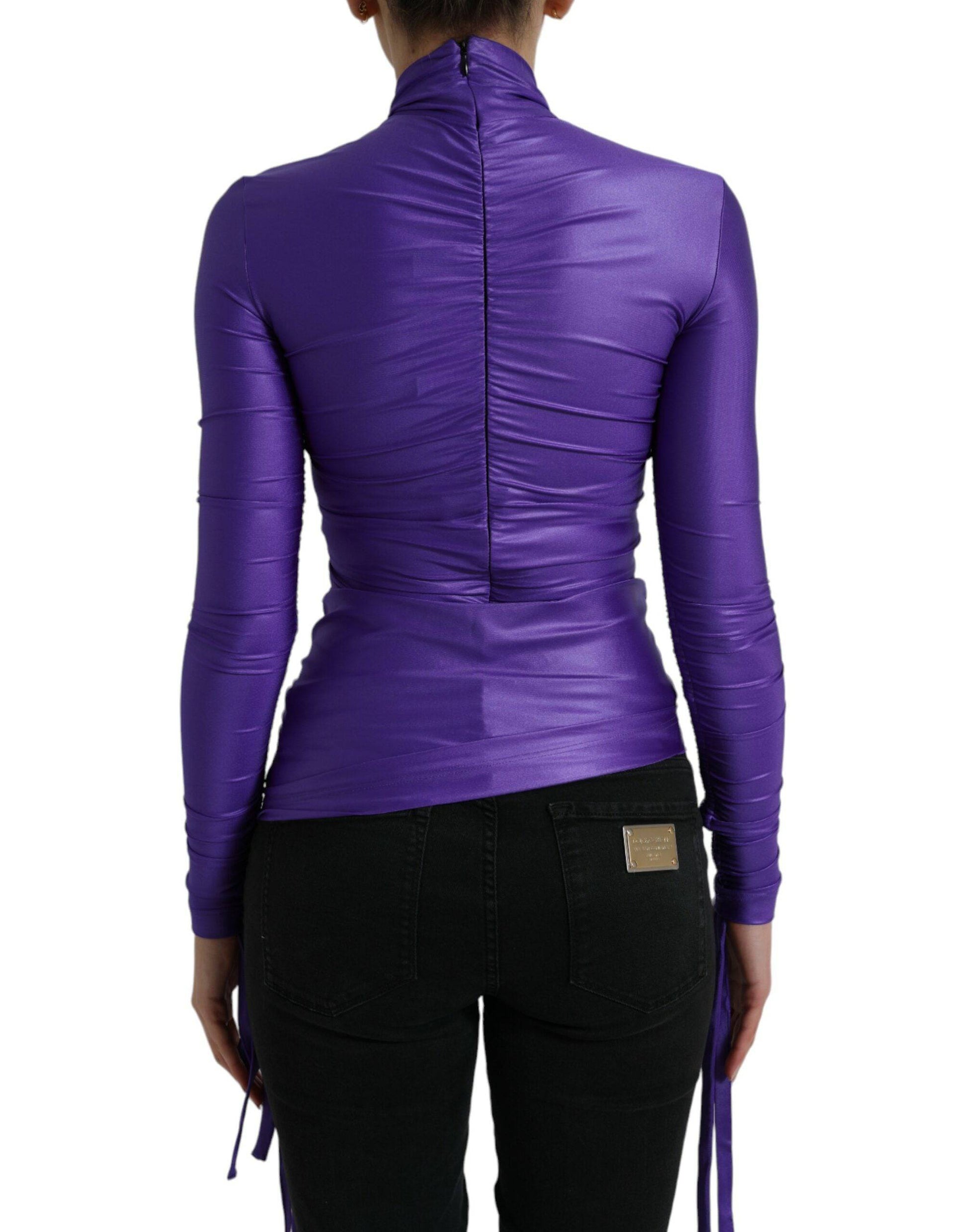 Dolce & Gabbana Elegant Long Sleeve Zip-Back Top - ACCEXO