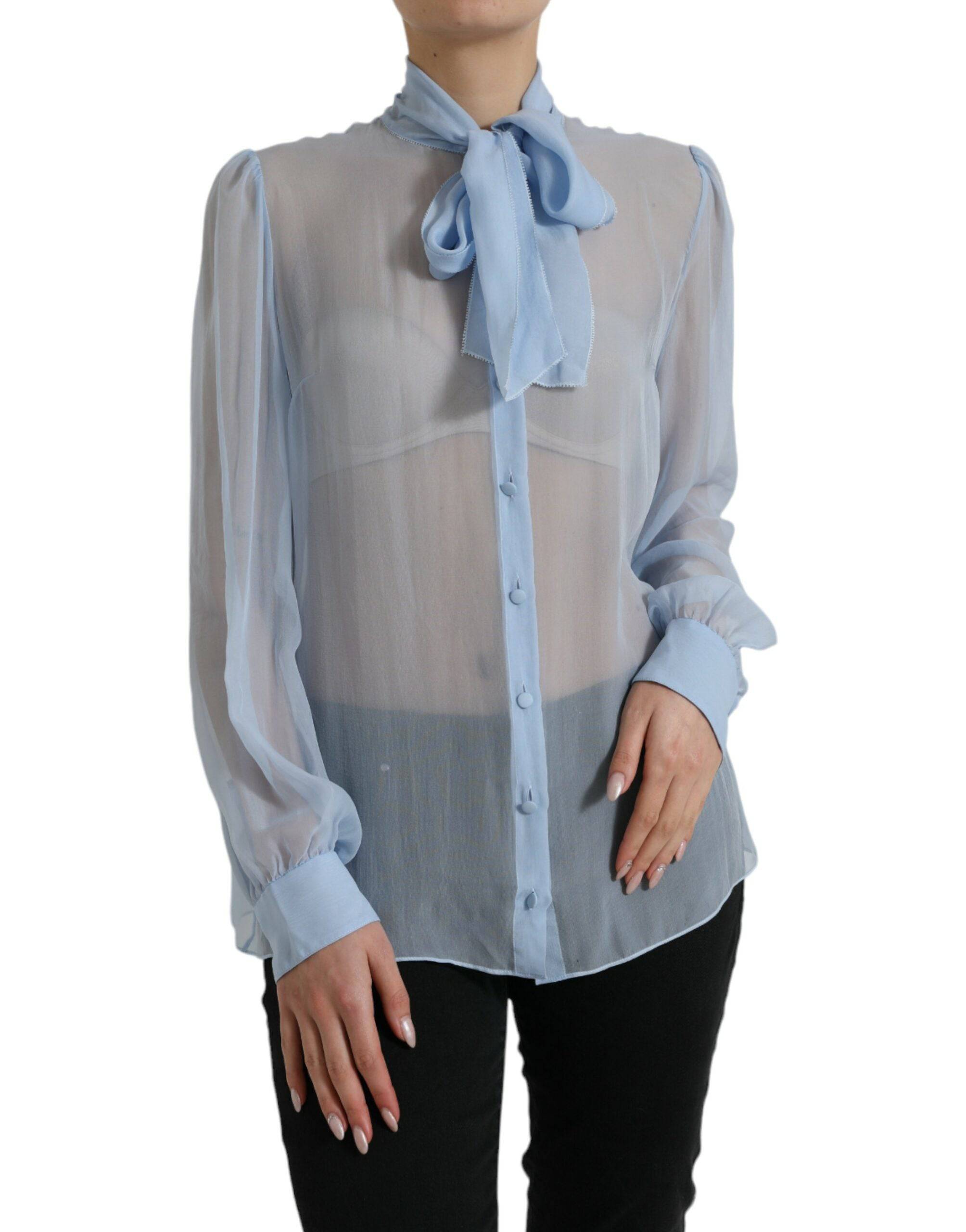 Dolce & Gabbana Elegant Silk Long Sleeve Blouse - ACCEXO