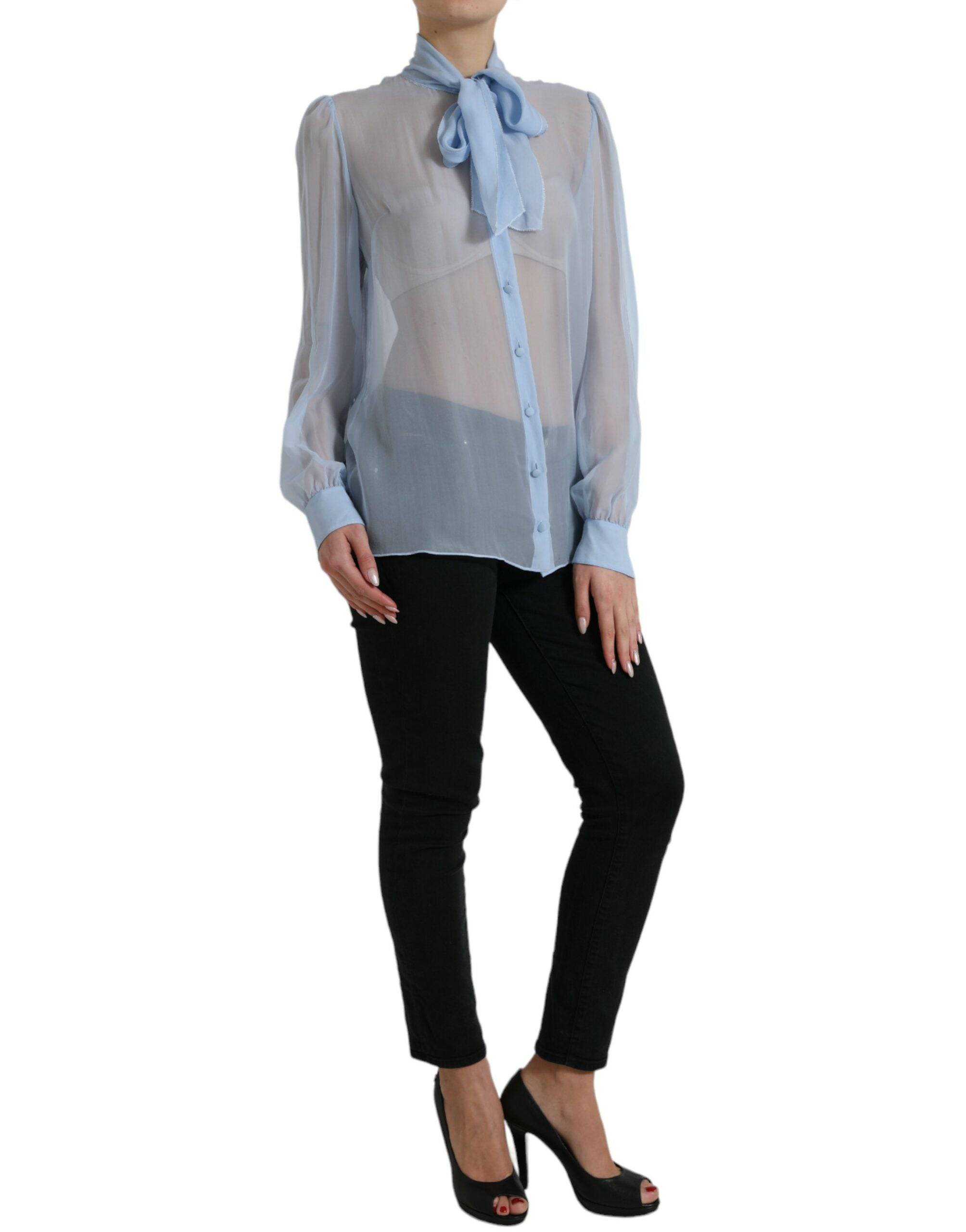 Dolce & Gabbana Elegant Silk Long Sleeve Blouse - ACCEXO