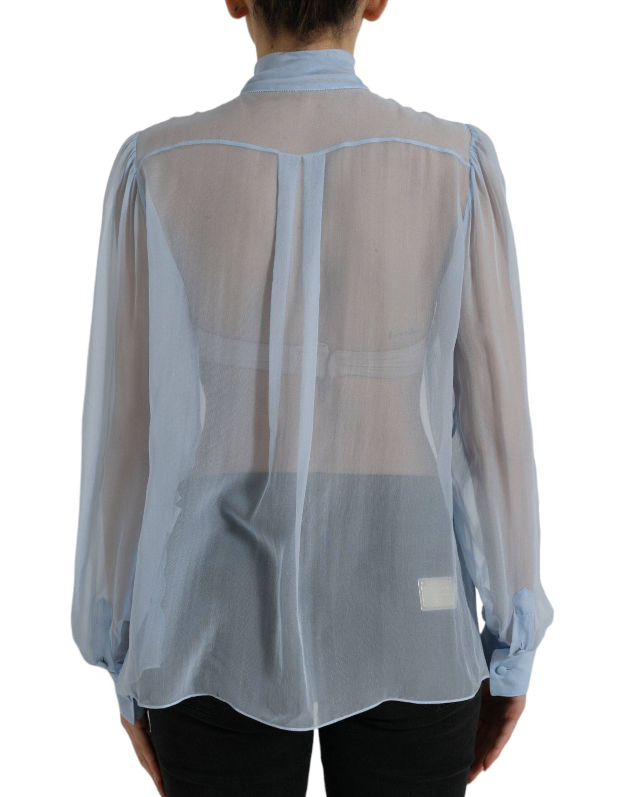 Dolce & Gabbana Elegant Silk Long Sleeve Blouse - ACCEXO
