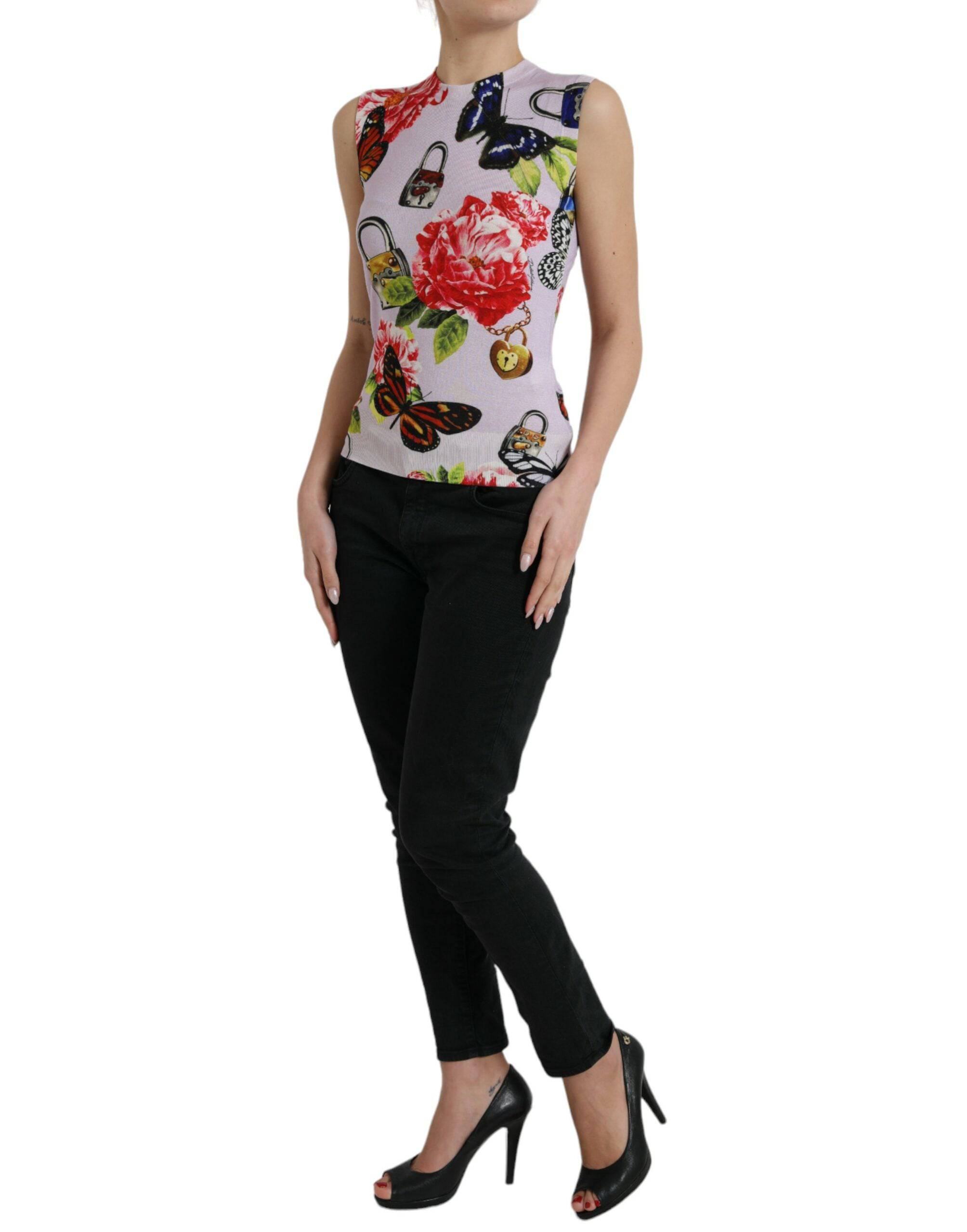 Dolce & Gabbana Elegant Cashmere-Silk Blend Tank Top - ACCEXO