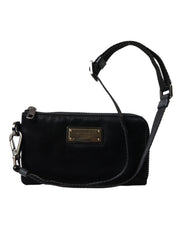 Dolce & Gabbana Elegant Black Nylon & Leather Pouch - ACCEXO