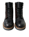 Dolce & Gabbana Elegant Bi-Color Leather Boots