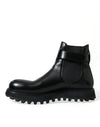 Dolce & Gabbana Elegant Black Calf Leather Chelsea Boots