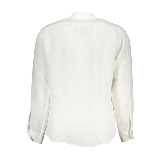 Hugo Boss White Linen Men Shirt