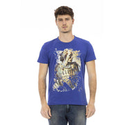 Trussardi Action Blue Cotton Men T-Shirt - ACCEXO