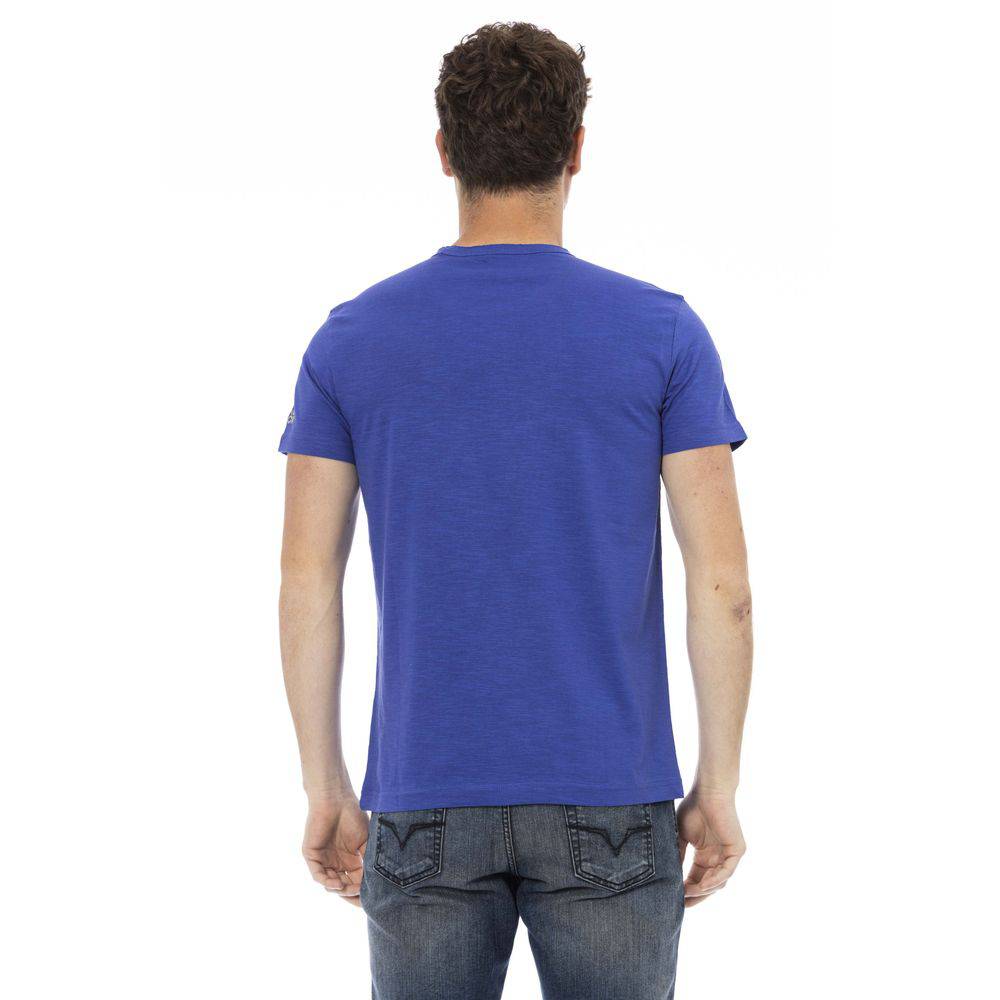 Trussardi Action Blue Cotton Men T-Shirt - ACCEXO