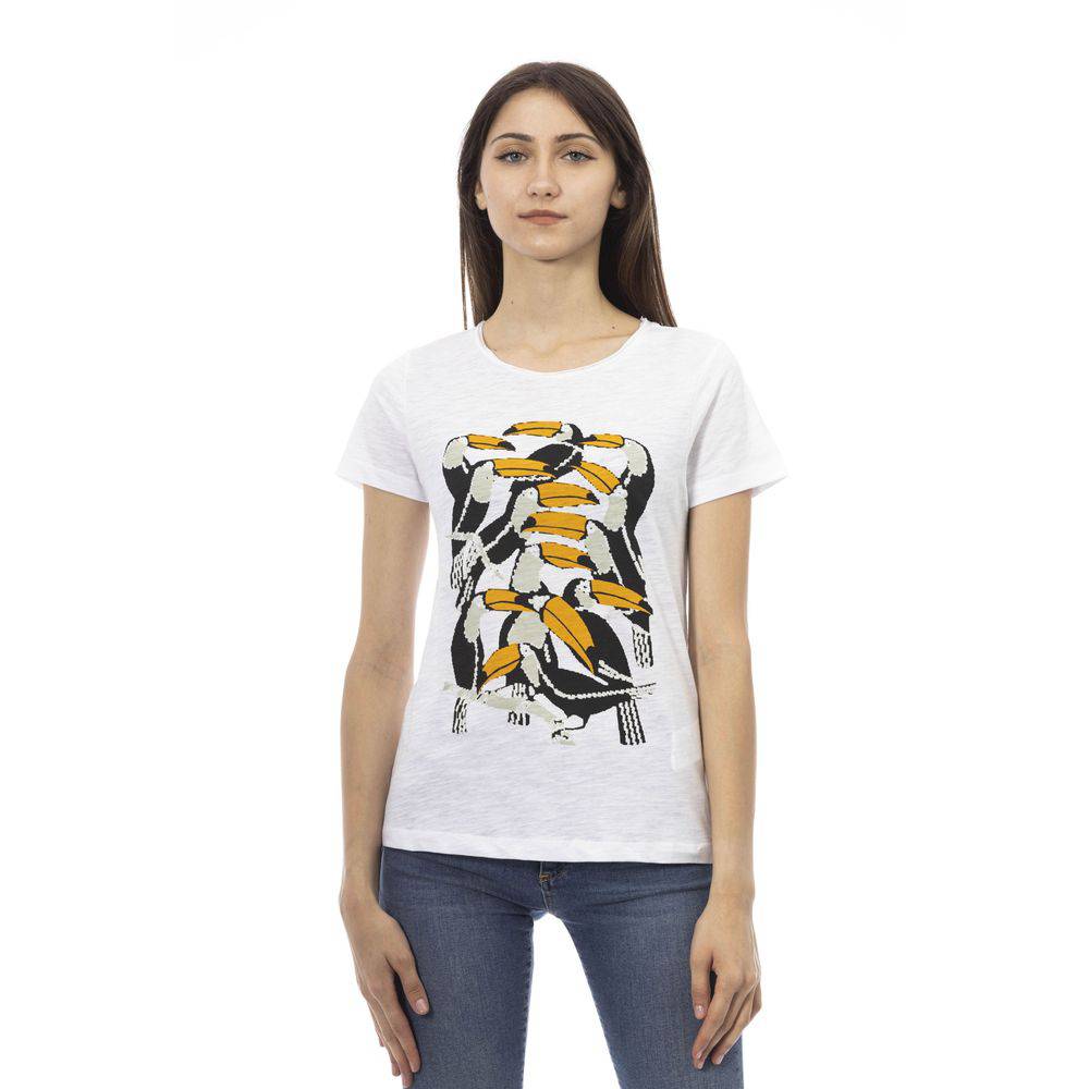 Trussardi Action White Cotton Women Top - ACCEXO