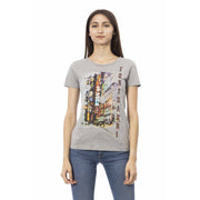 Trussardi Action Gray Cotton Women Top - ACCEXO