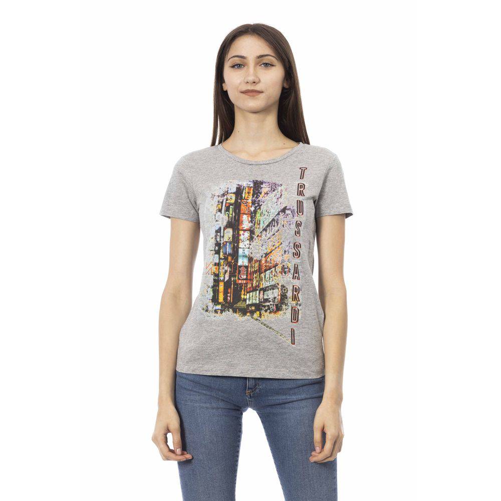 Trussardi Action Gray Cotton Women Top - ACCEXO